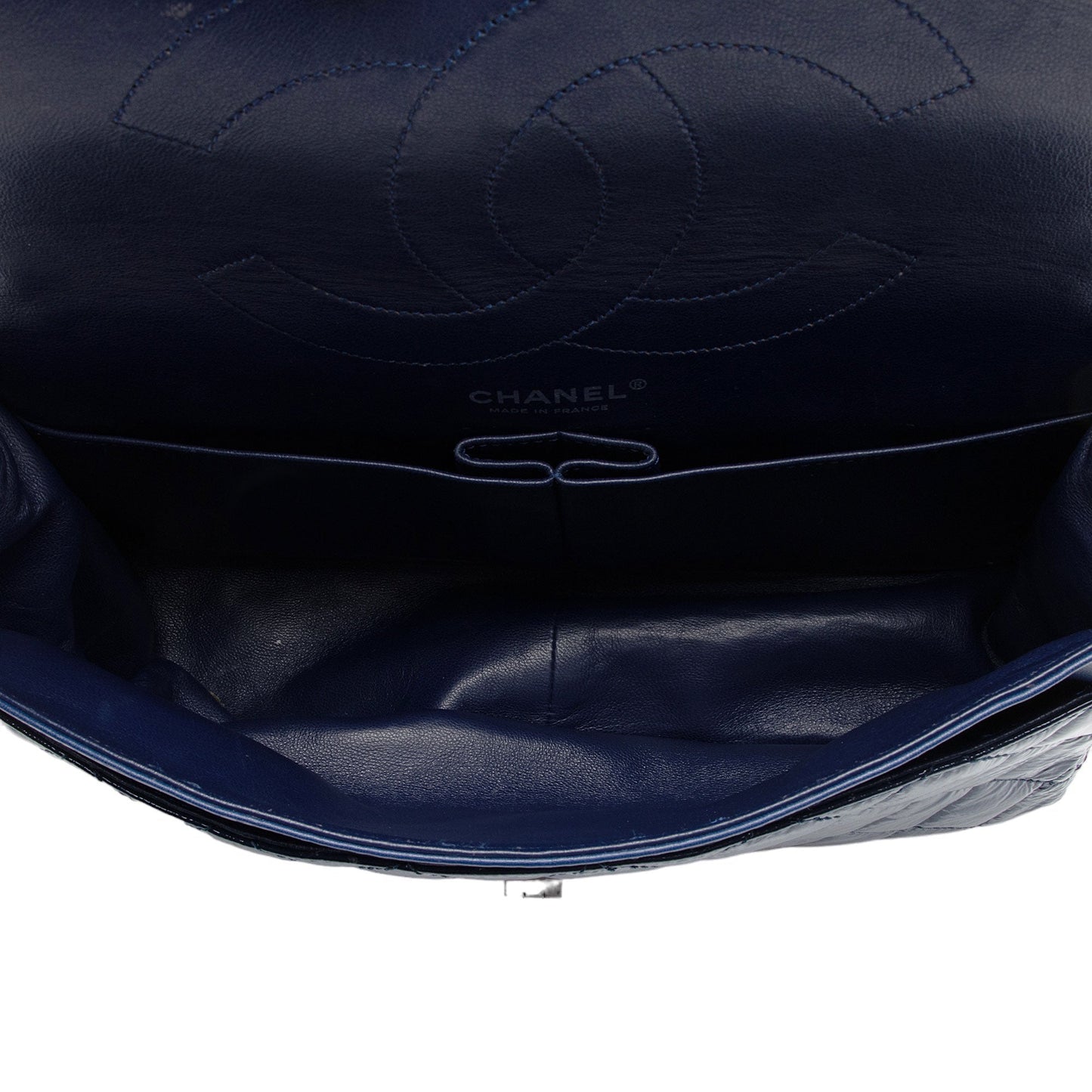 Chanel Patent Leather Calfskin Reissue 227 Double Flap Bag (SHF-RipkU7)