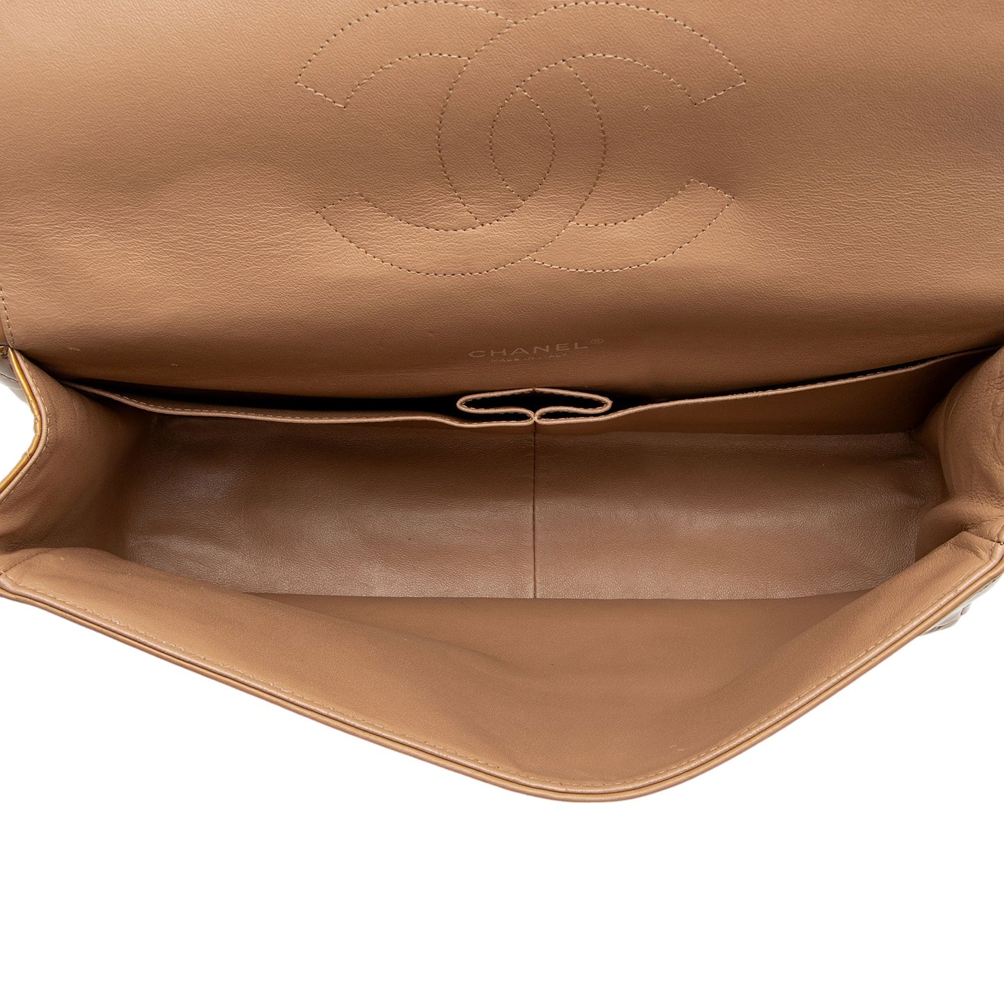 Chanel Patent Leather Classic Maxi Double Flap Bag (SHF-If9V1h)