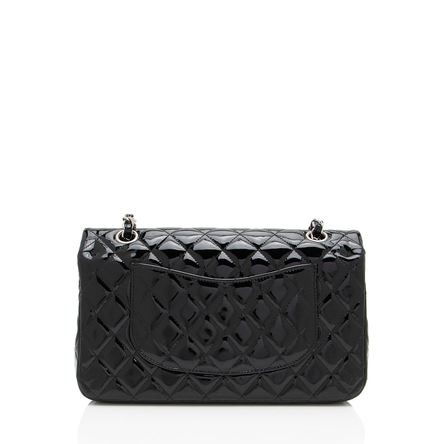 Chanel Patent Leather Classic Medium Double Flap Bag (SHF-vw1LPd)