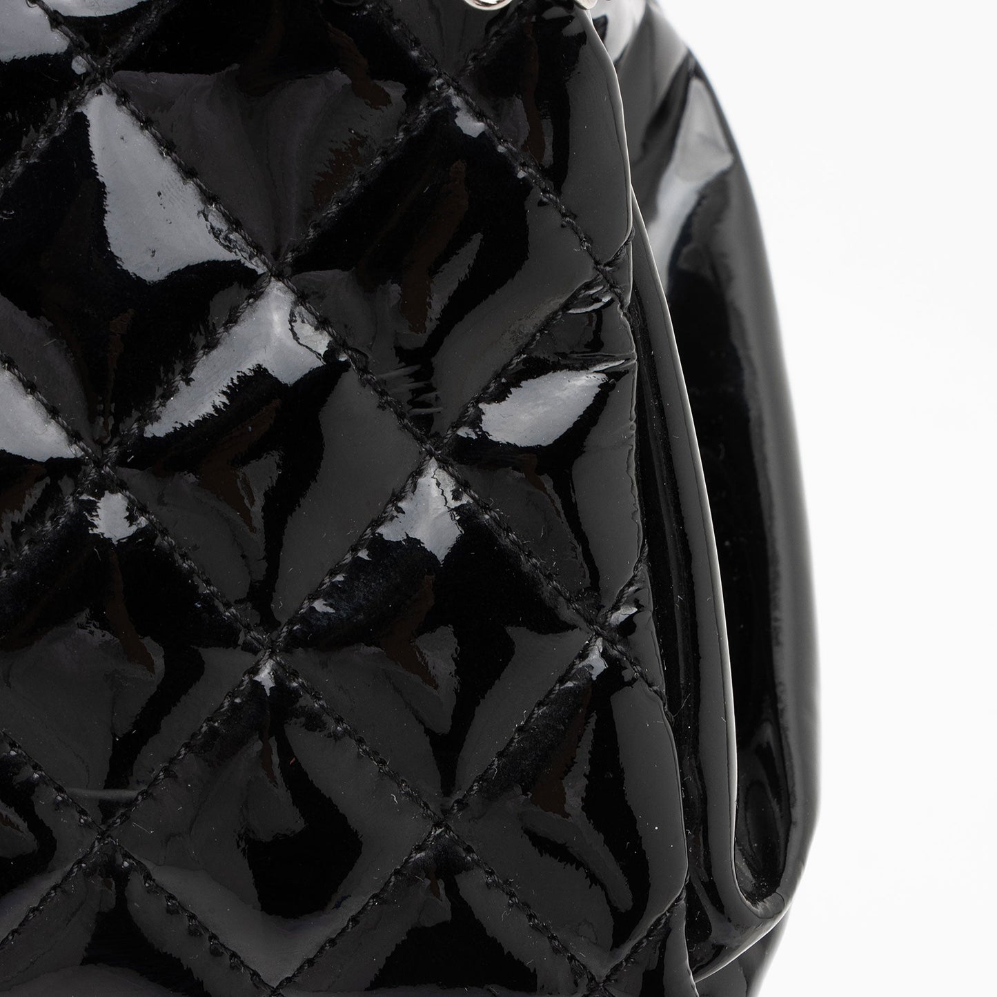Chanel Patent Leather Just Mademoiselle Bowler Bag (SHF-HYGAdd)