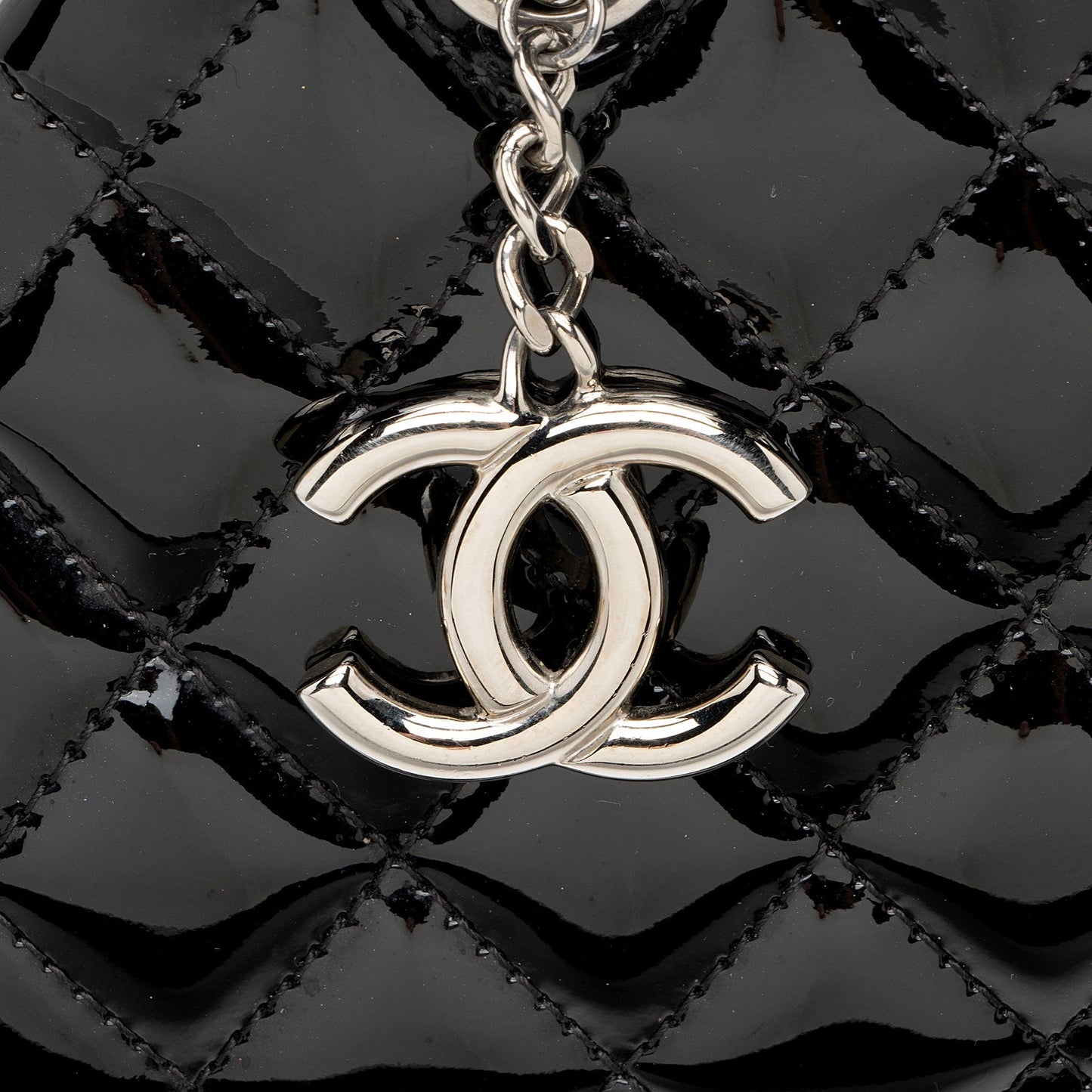 Chanel Patent Leather Just Mademoiselle Bowler Bag (SHF-xTHbdI)