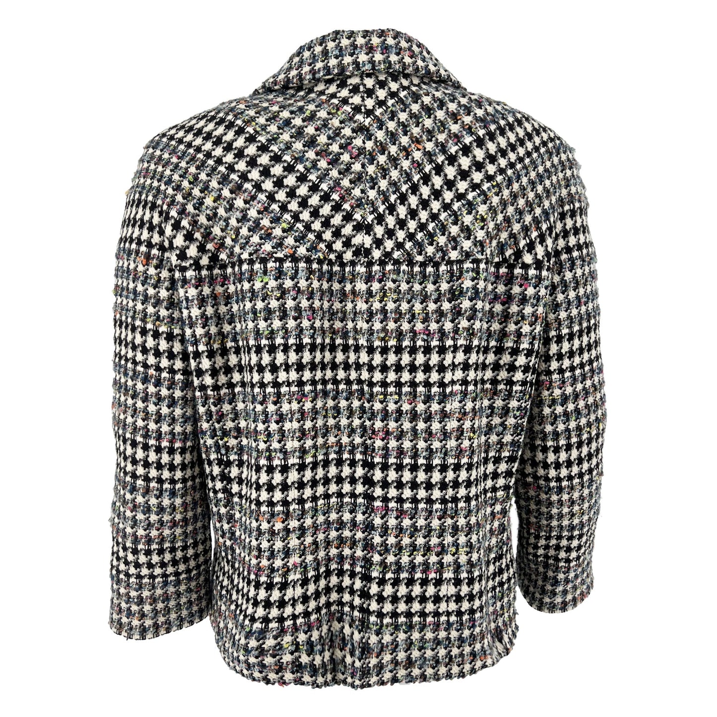 Pre owned Chanel 2006 Houndstooth Pattern zip-up Designer jacket