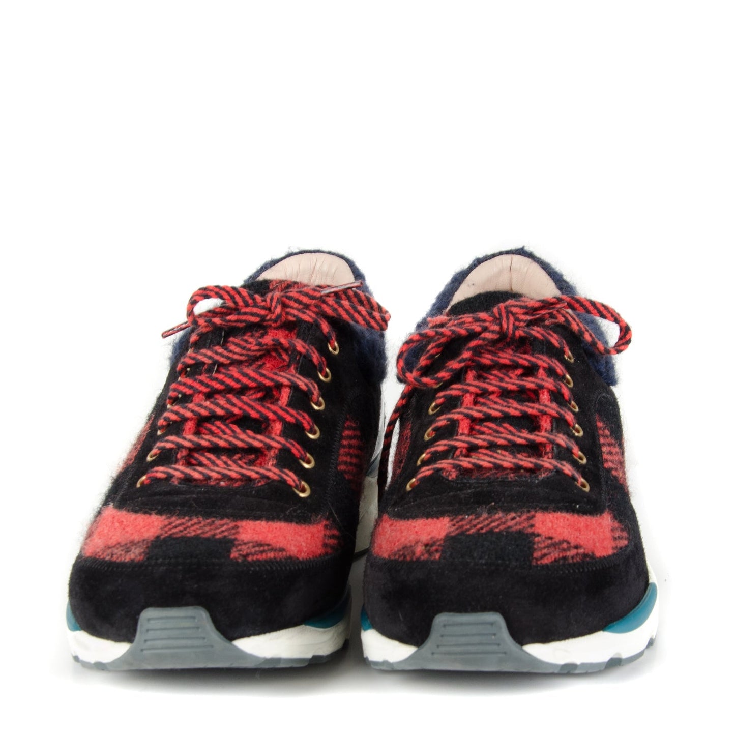 Tweed Patent Leather Sneakers