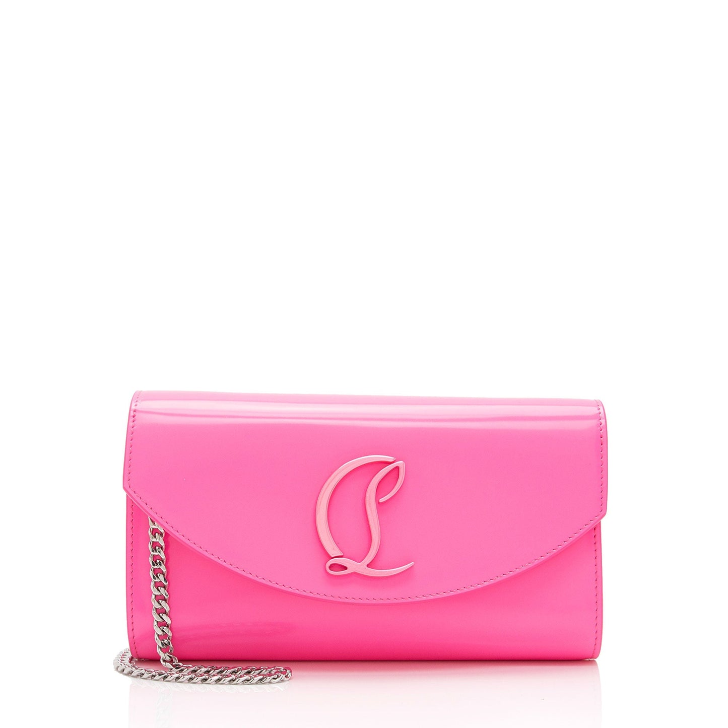 Christian Louboutin Patent Leather Loubi154 Chain Wallet (SHF-iRyKJP)
