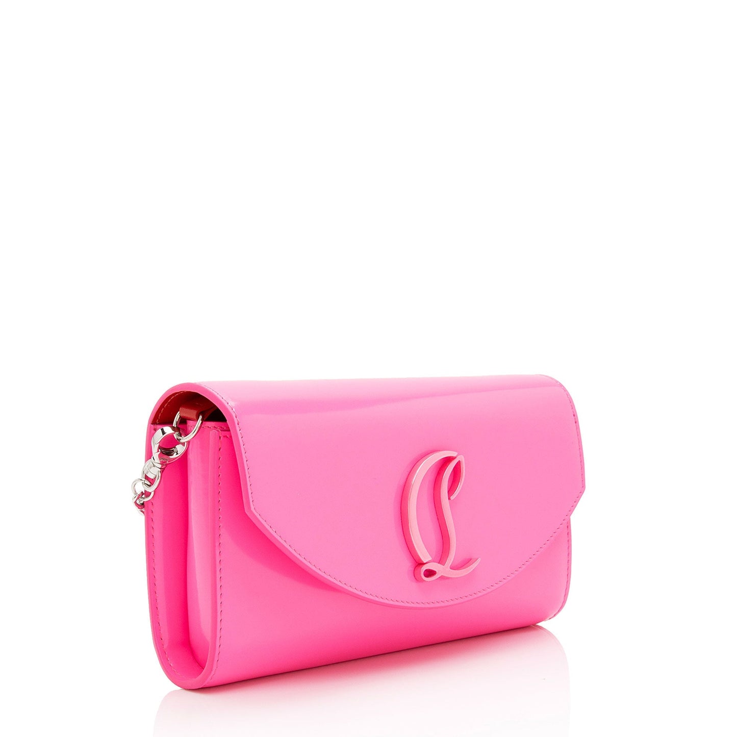 Christian Louboutin Patent Leather Loubi154 Chain Wallet (SHF-iRyKJP)