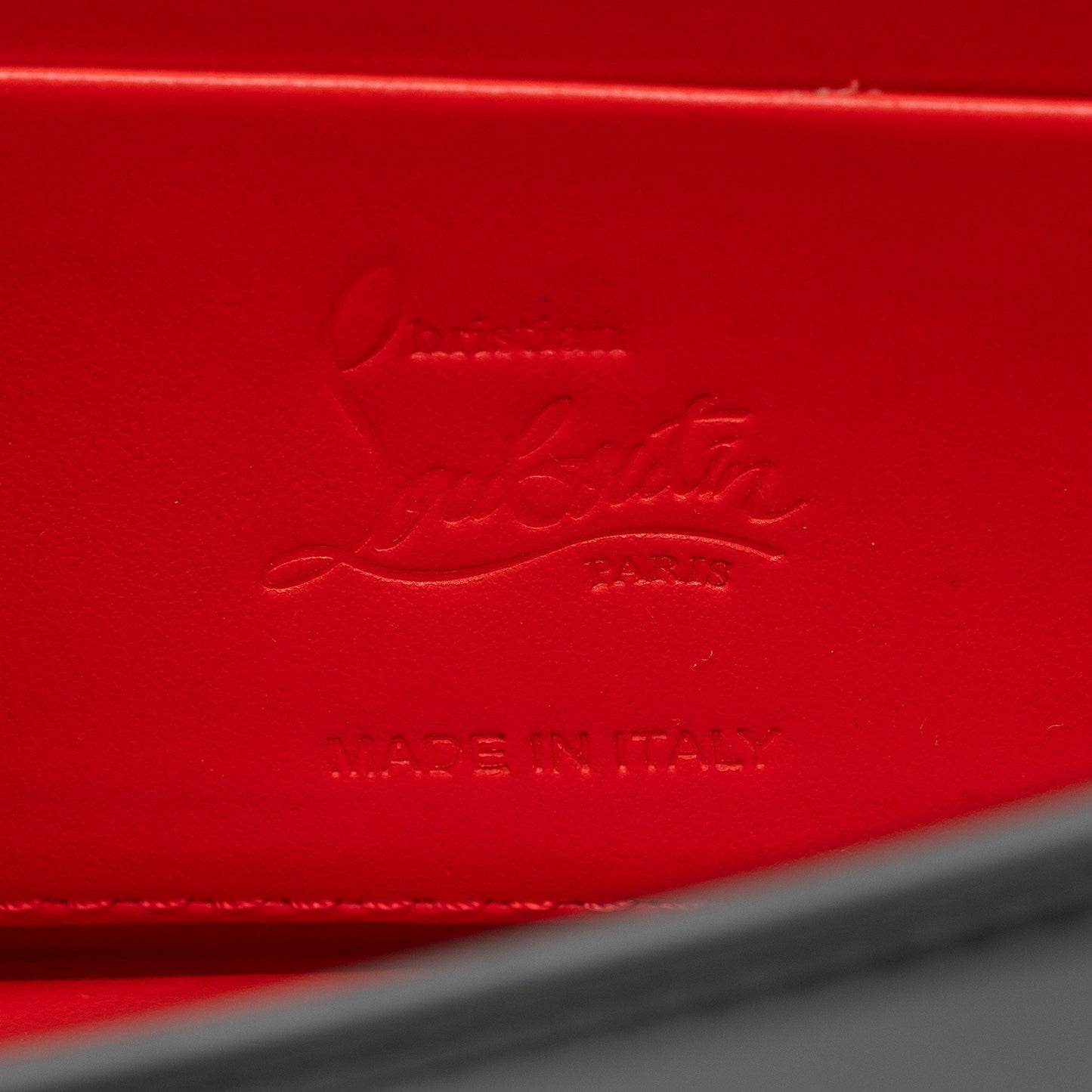 Christian Louboutin Patent Leather Loubi54 Clutch (SHF-ZH1AVI)