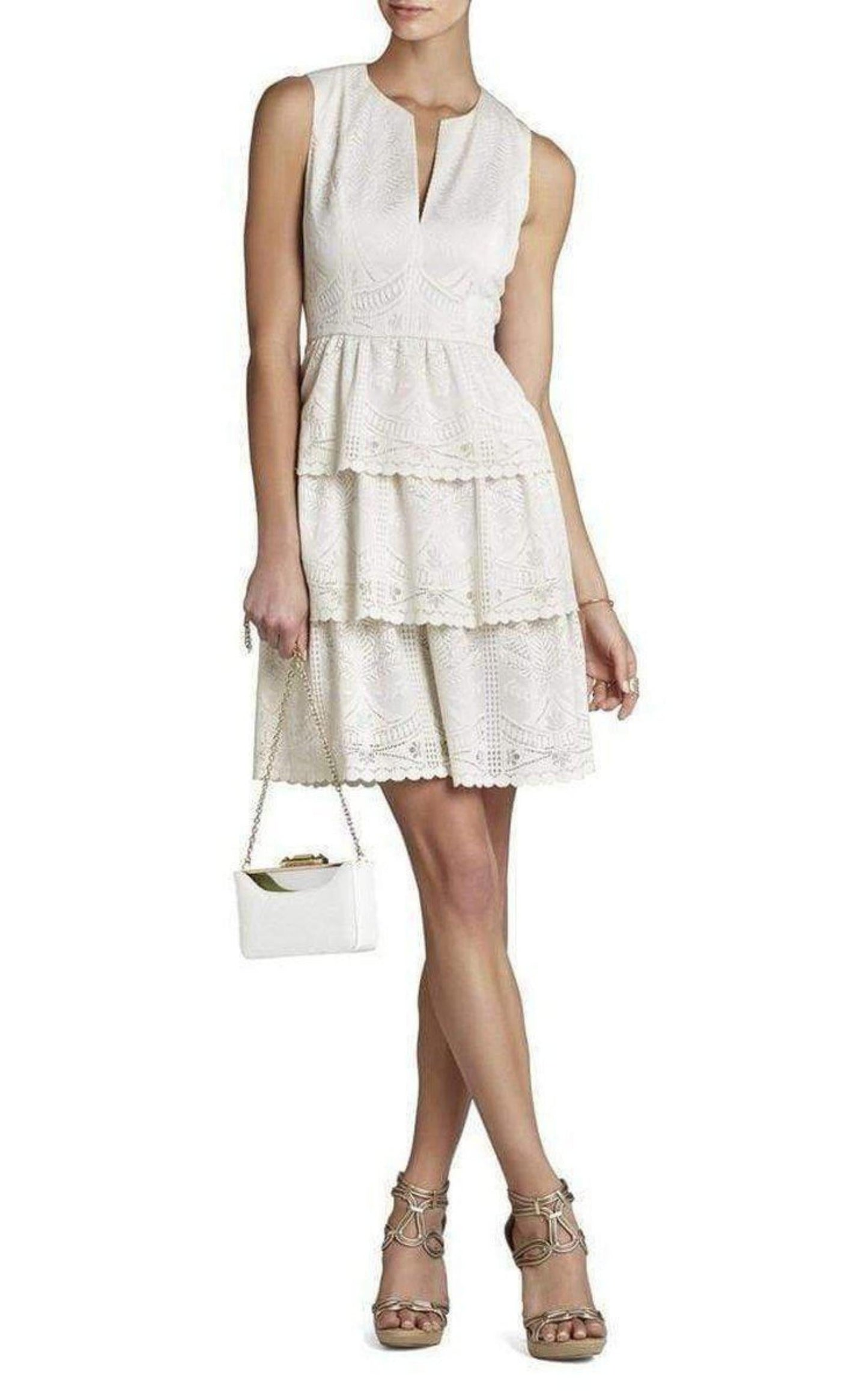 Crawford Lucite White Clutch with Shell