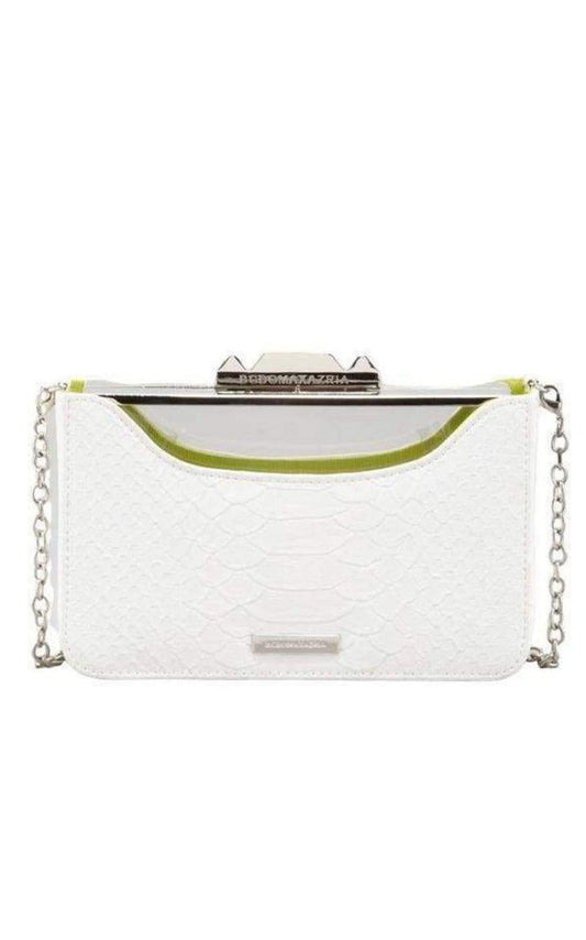 Crawford Lucite White Clutch with Shell