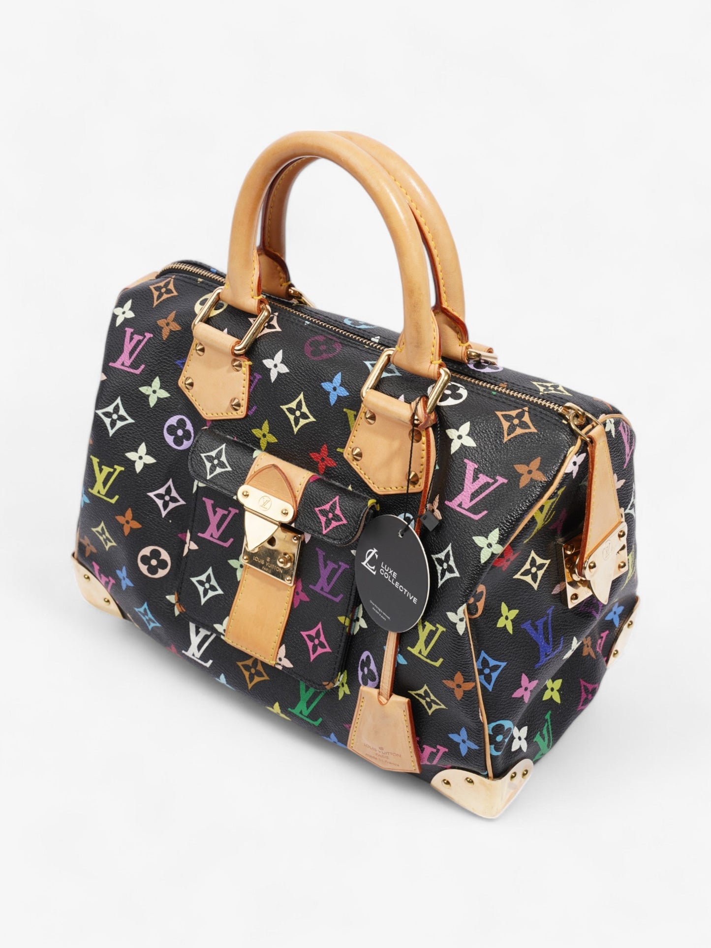 Louis Vuitton x Takashi Murakami Speedy Black / Monogram Multicolour Coated Canvas 30