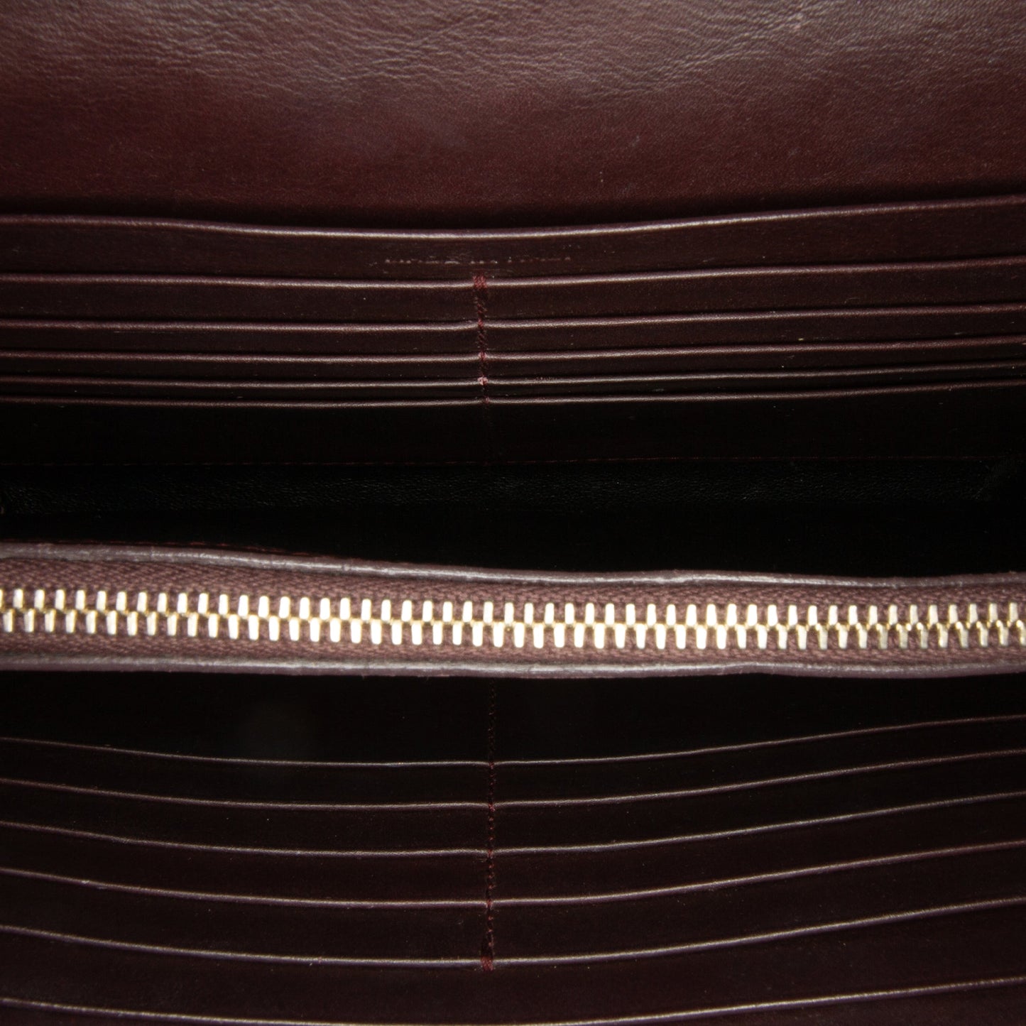 Yves Saint Laurent Chyc Ligne Wallet on Chain Brown