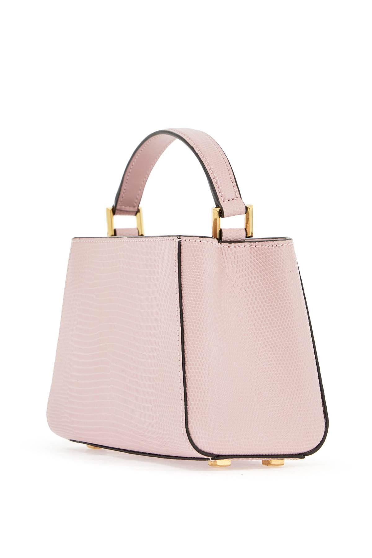 Jimmy Choo Mini Diamond Link Leather Lizard Print Handbag Women