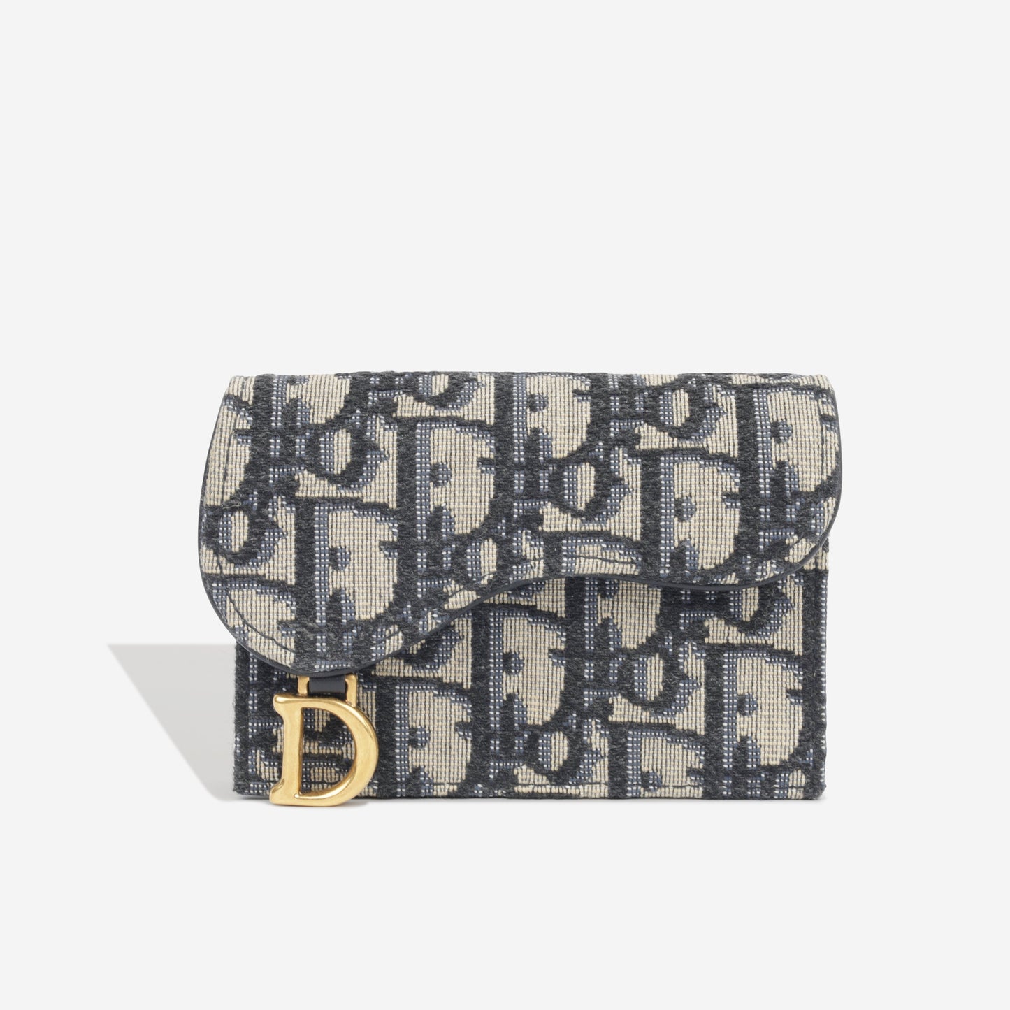 Christian Dior Saddle Flap Card Holder