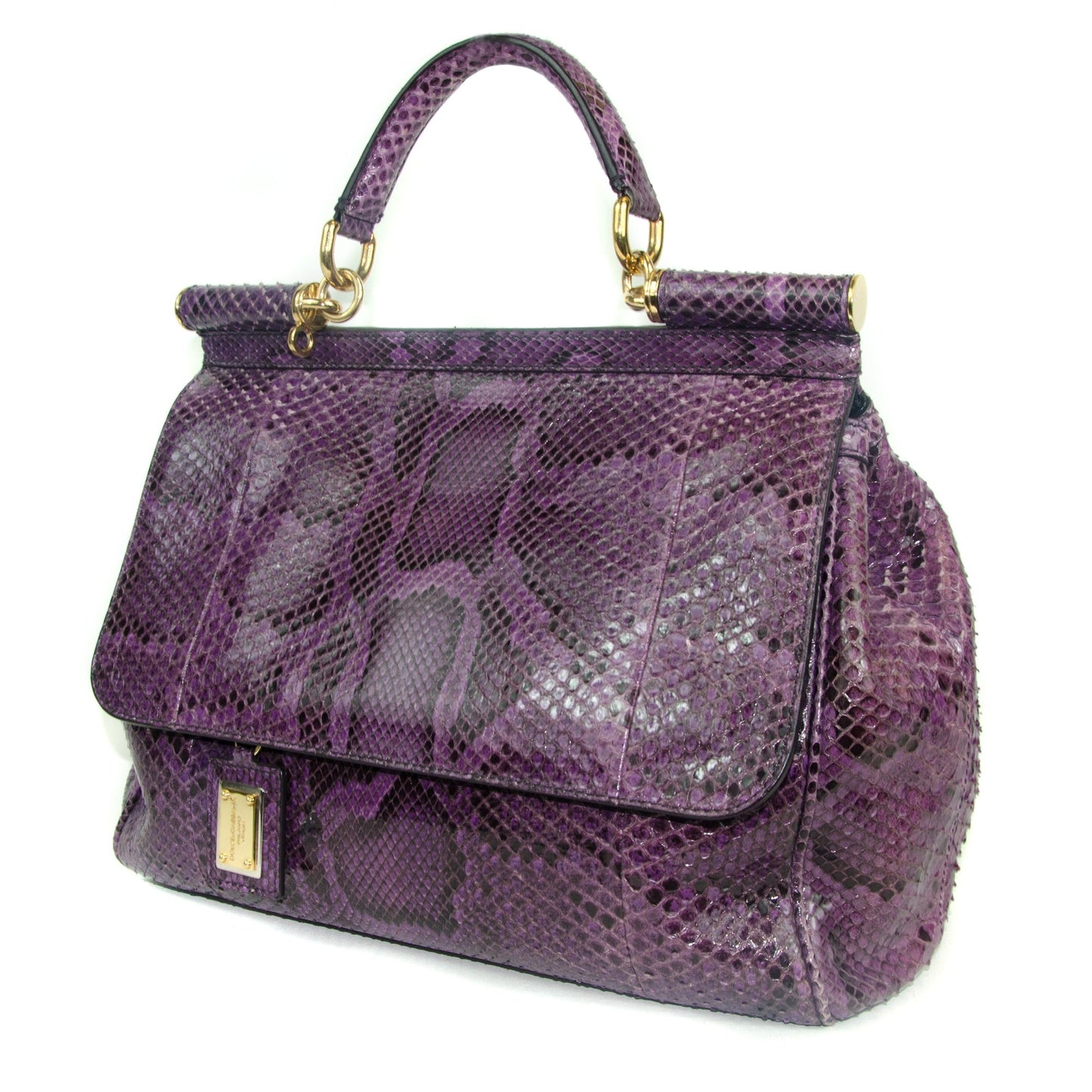Large Snakeskin Miss Sicily Satchel