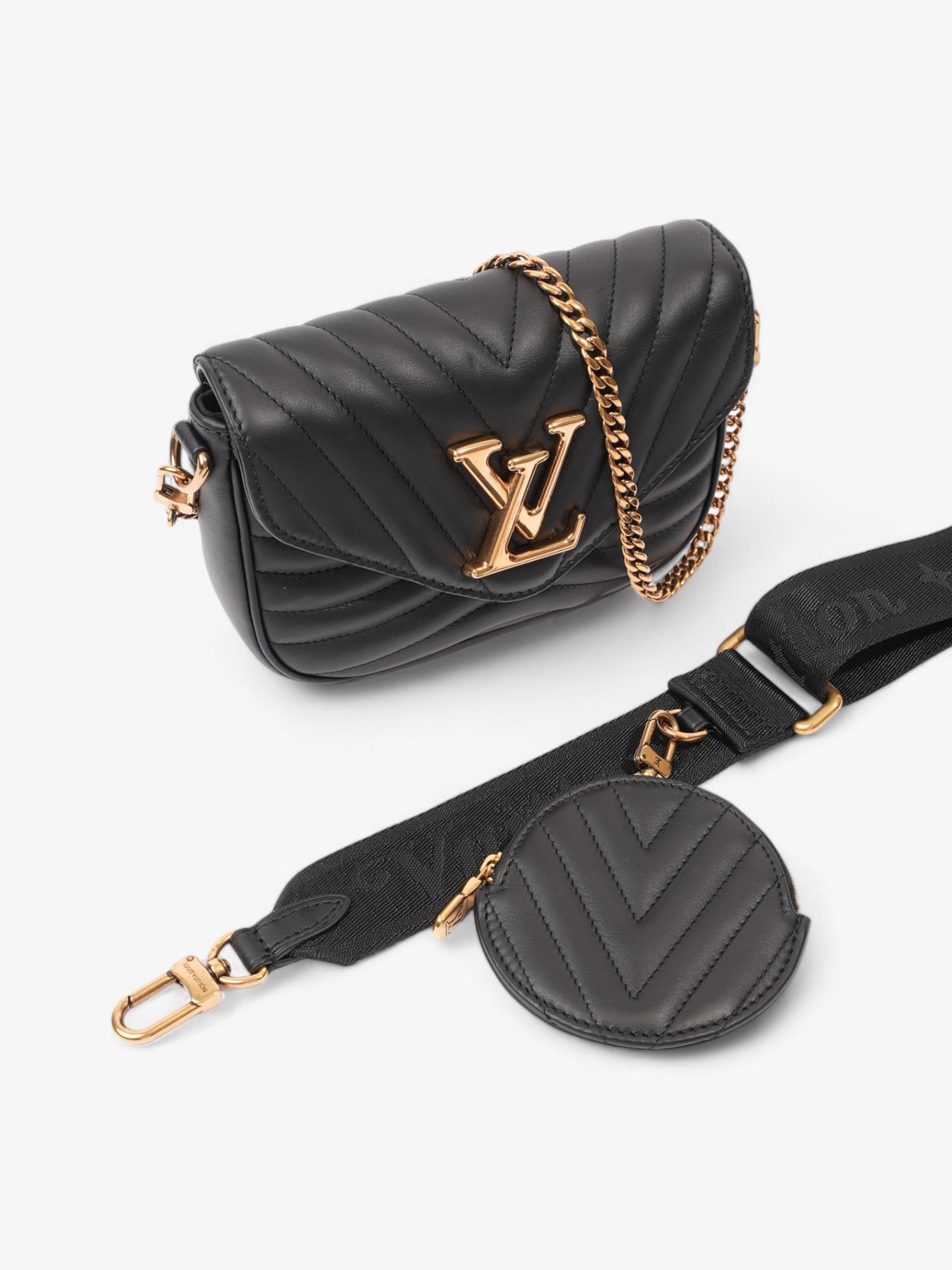 Louis Vuitton New Wave Multi-Pochette Black Leather