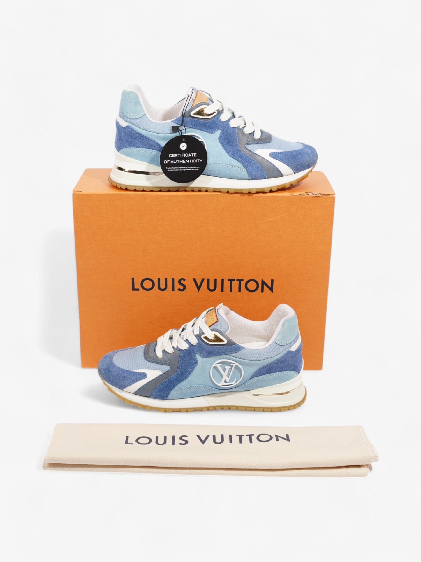Louis Vuitton Run Away Blue / White / Navy Blue Suede EU 40 UK 6