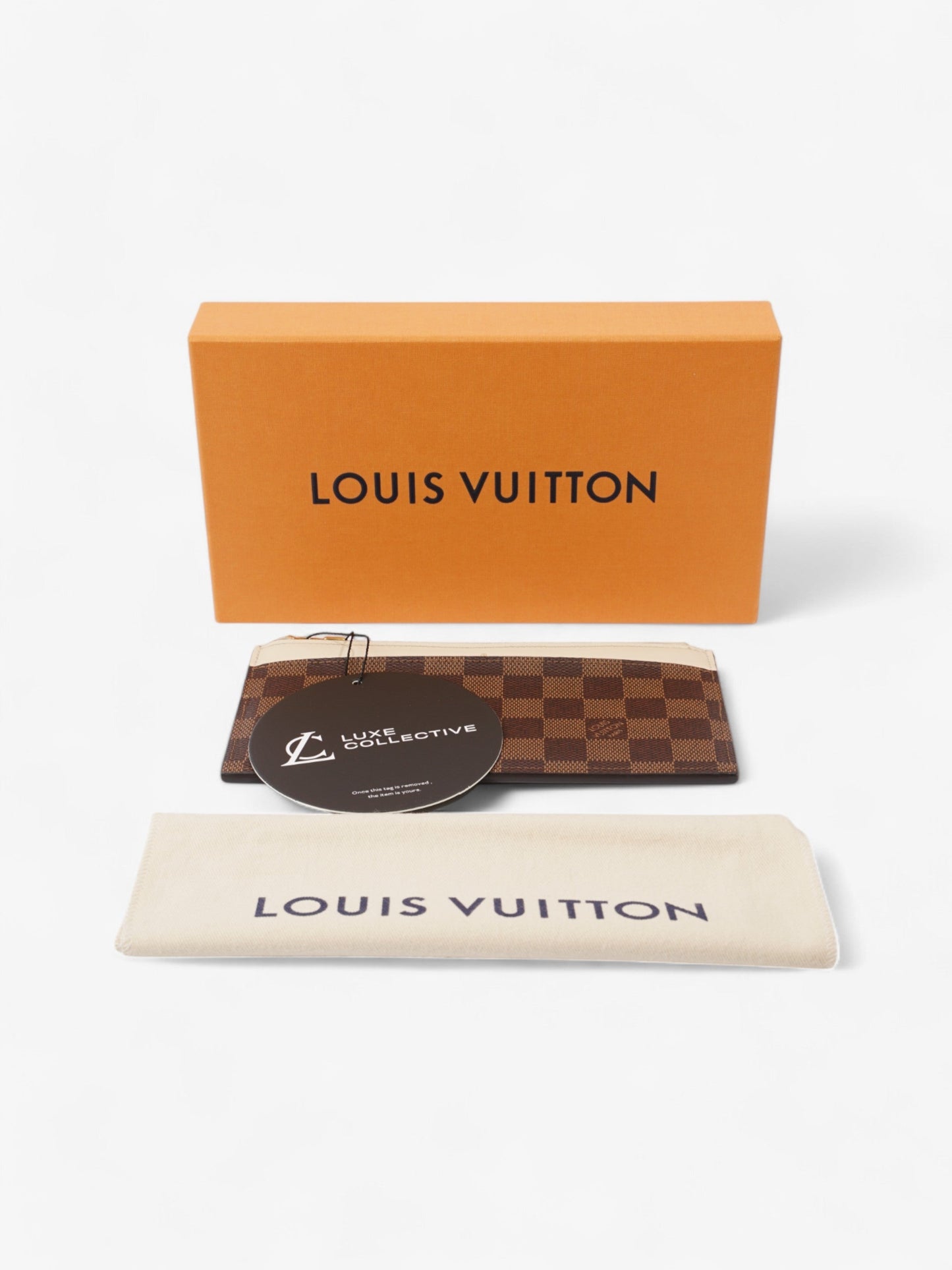 Louis Vuitton Slim Purse Damier Ebene / Cream Canvas