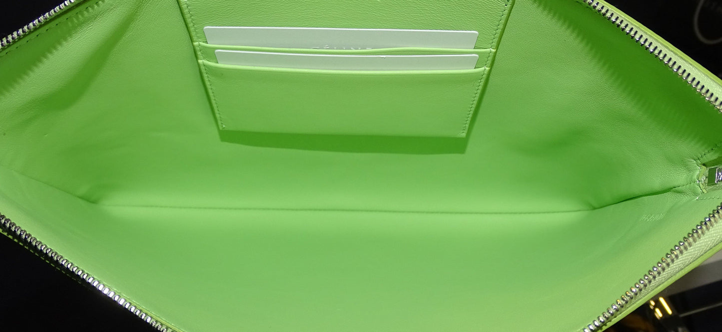 Celine Alphabet Pouch Pale Green (No Charm)