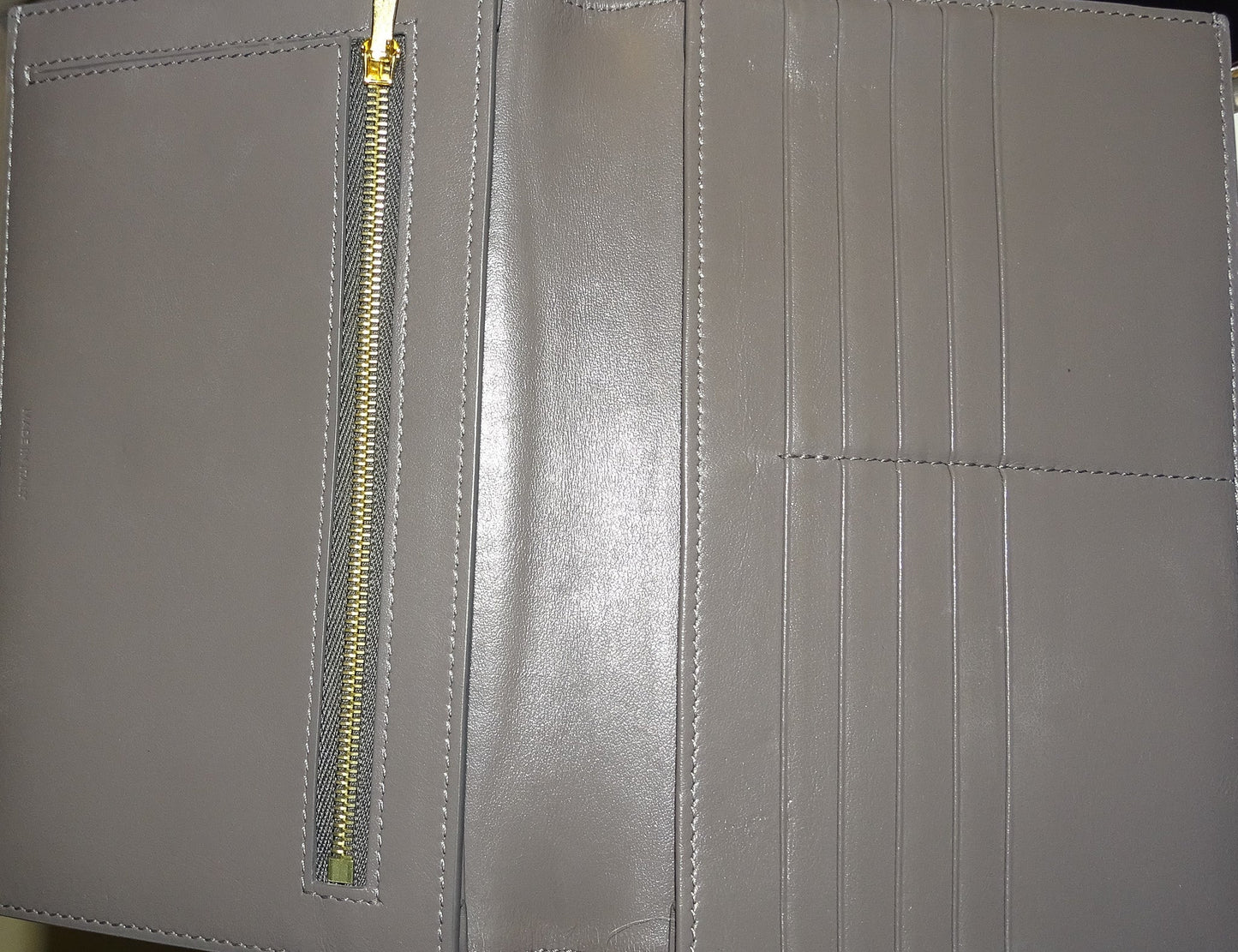 Celine Large Grey Strap Wallet