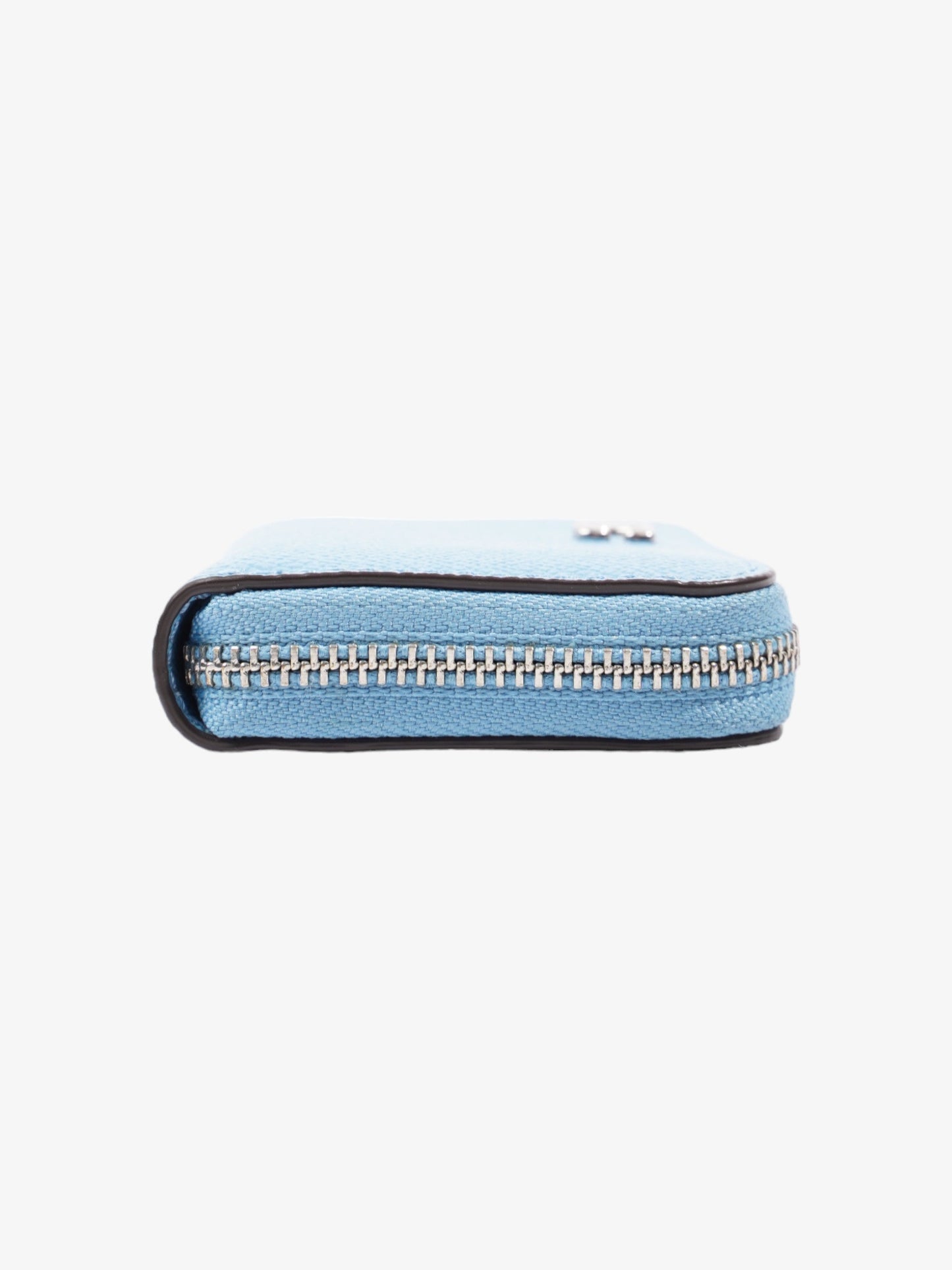 Coach Essential Zip Around Wallet Blue Leather