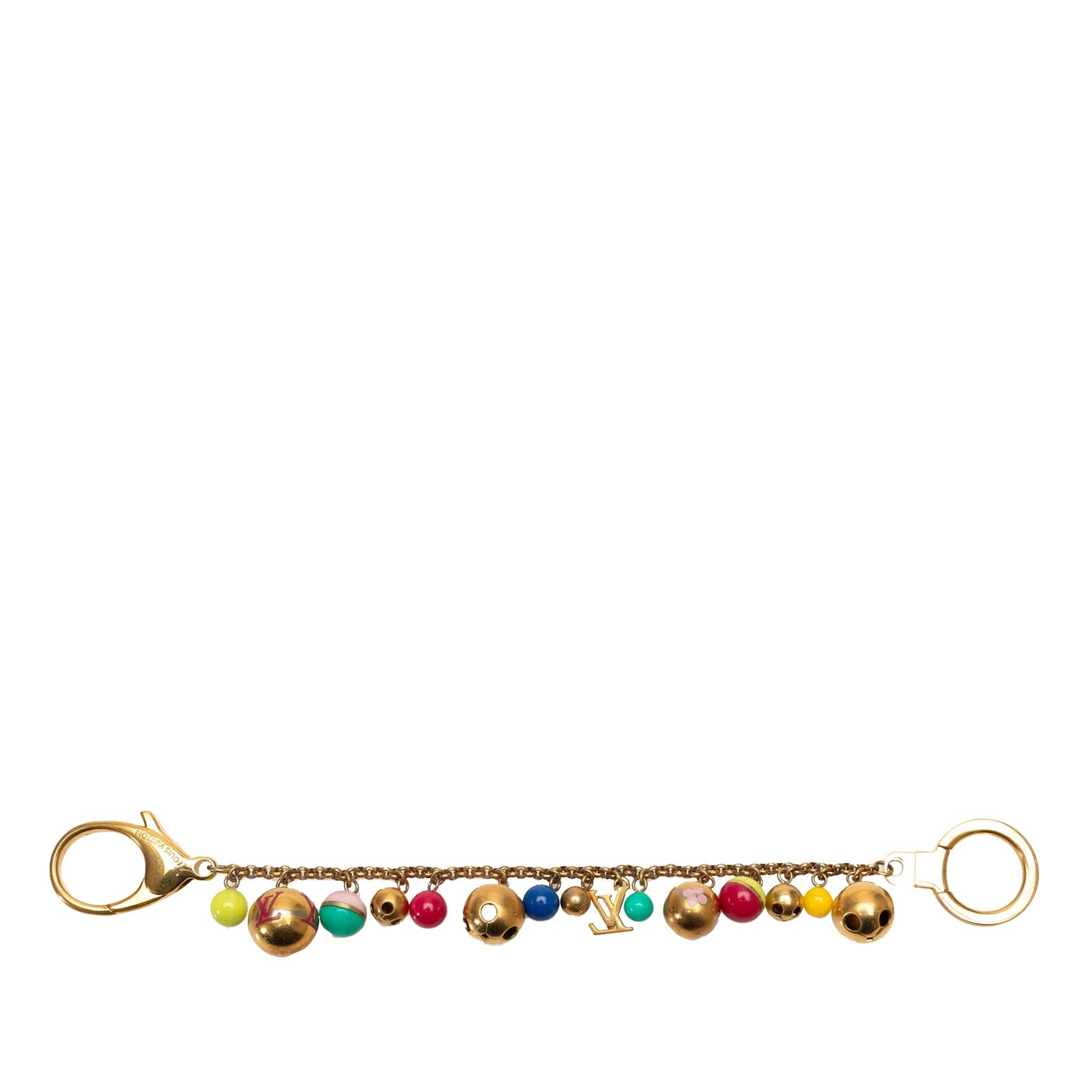 Gold Louis Vuitton Porte Cles Chaine Grelots Bag Charm Key Chain