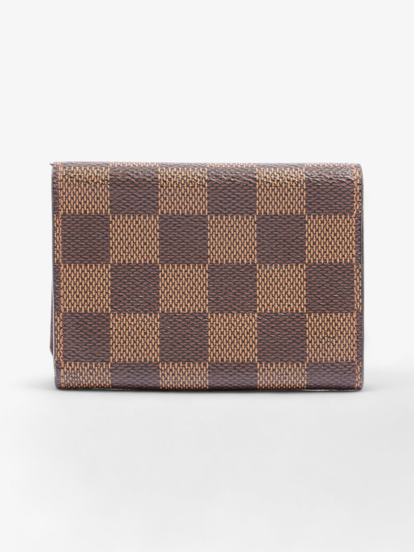 Louis Vuitton Card Case Holder Damier Ebene Coated Canvas