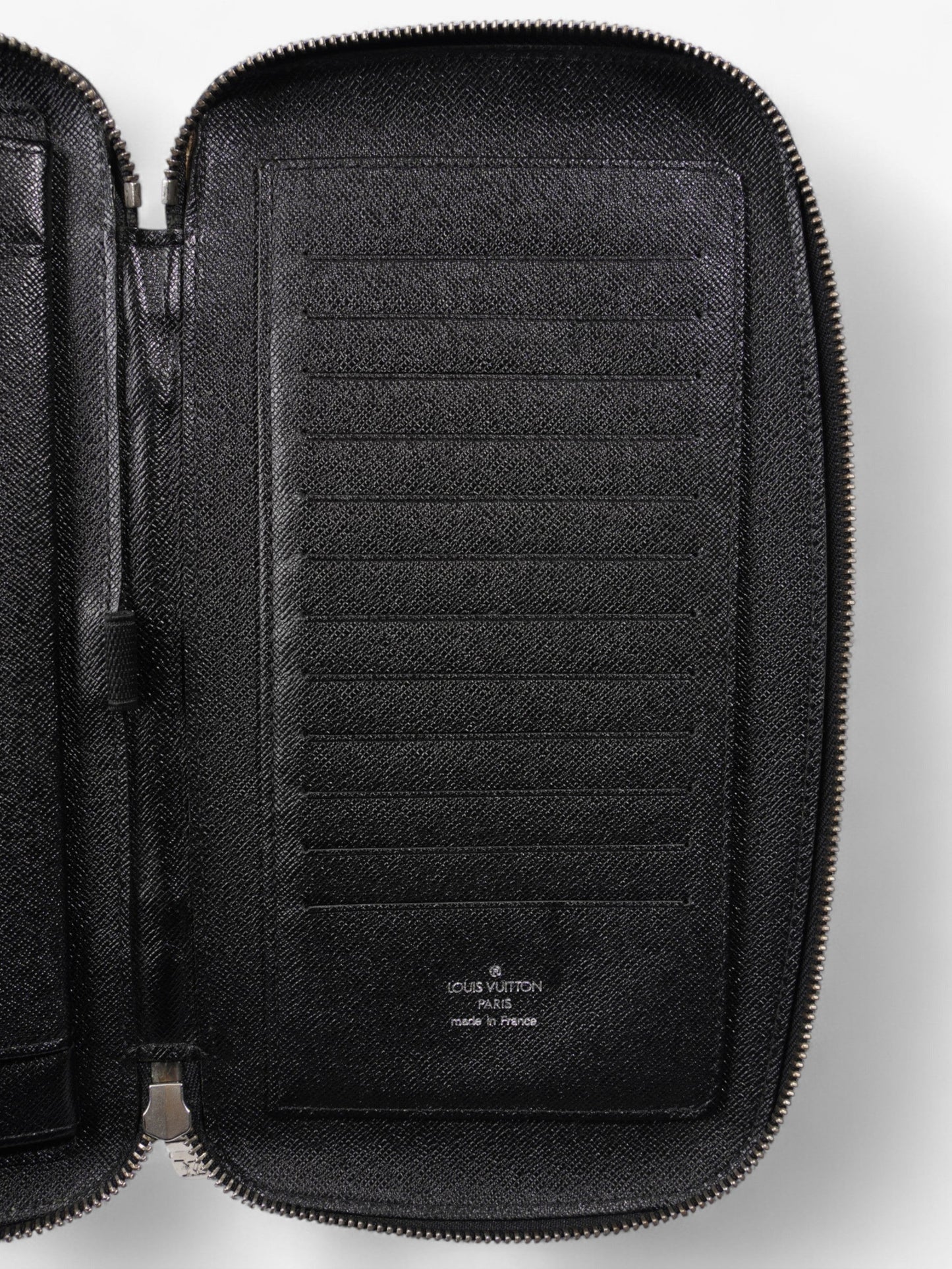 Louis Vuitton Taiga Organiser Wallet Black Leather