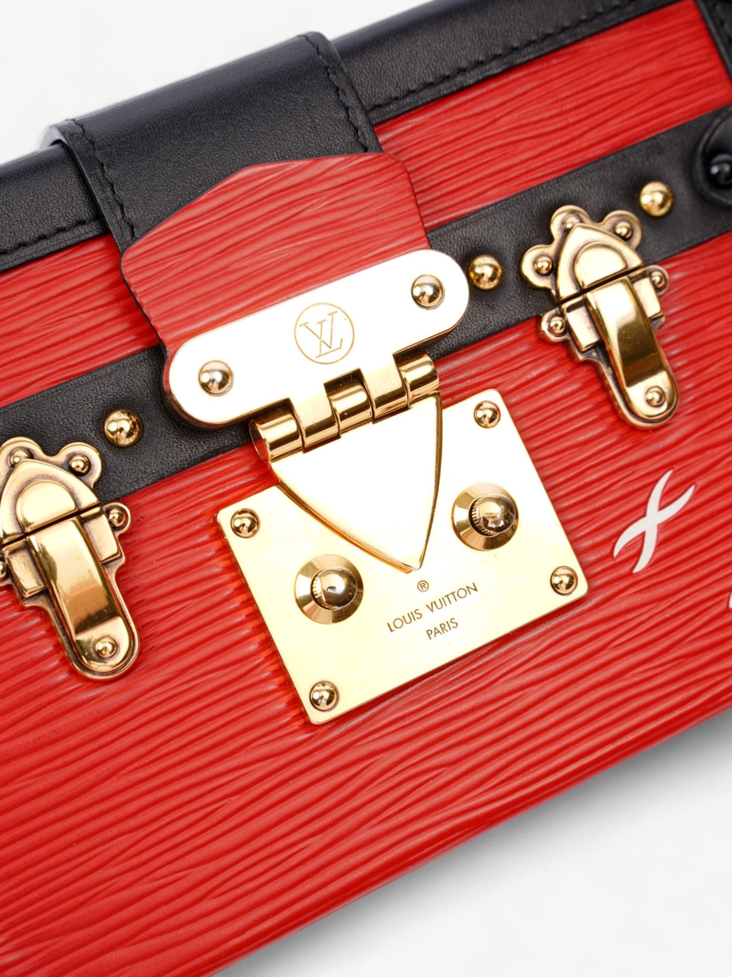 Louis Vuitton Petite Malle Black / Red Epi Leather