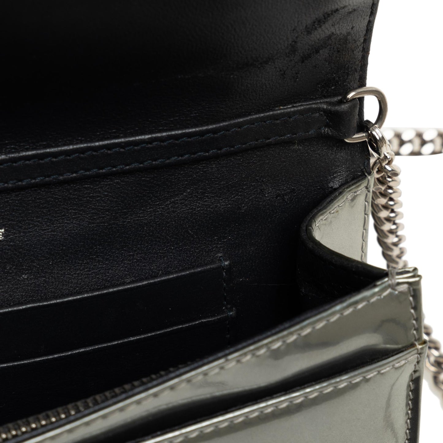 Dior Baby Patent Microcannage Diorama Wallet on Chain (SHG-tQS2vd)