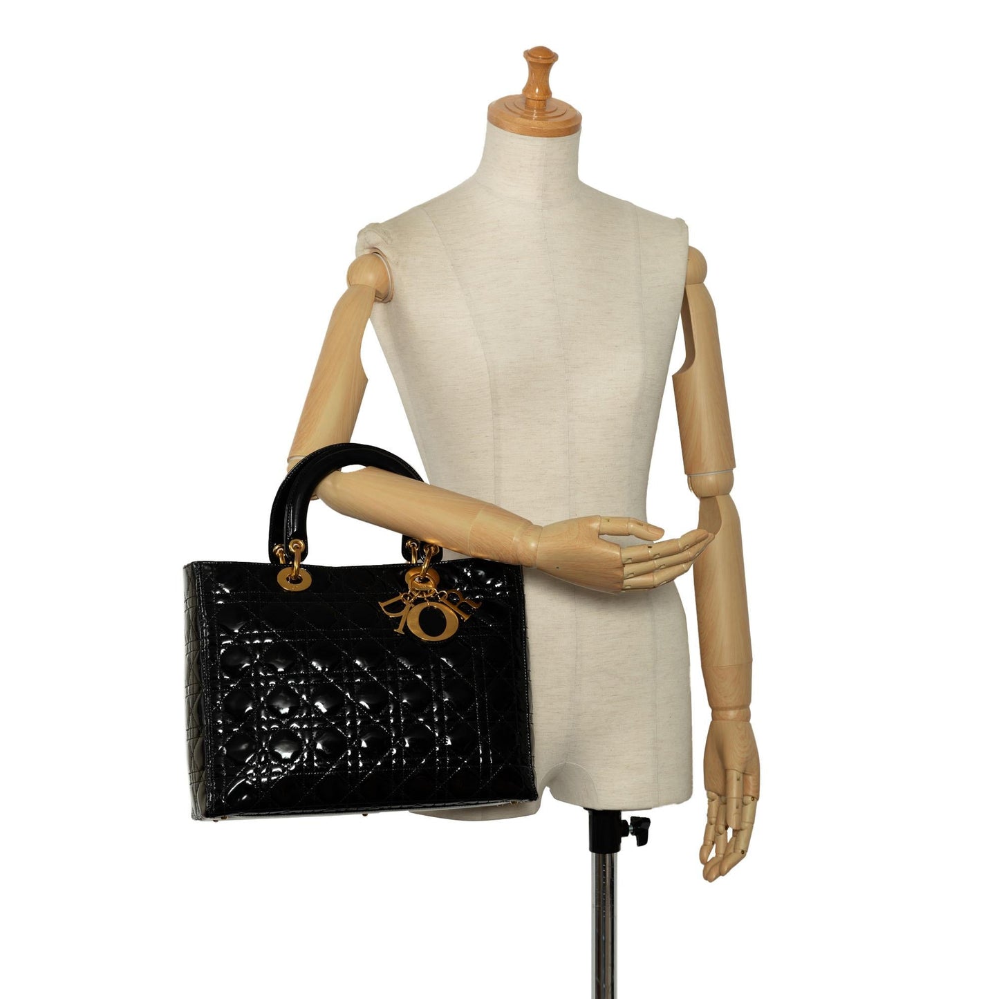 Dior Large Patent Cannage Lady Dior (SHG-LBSYp7)
