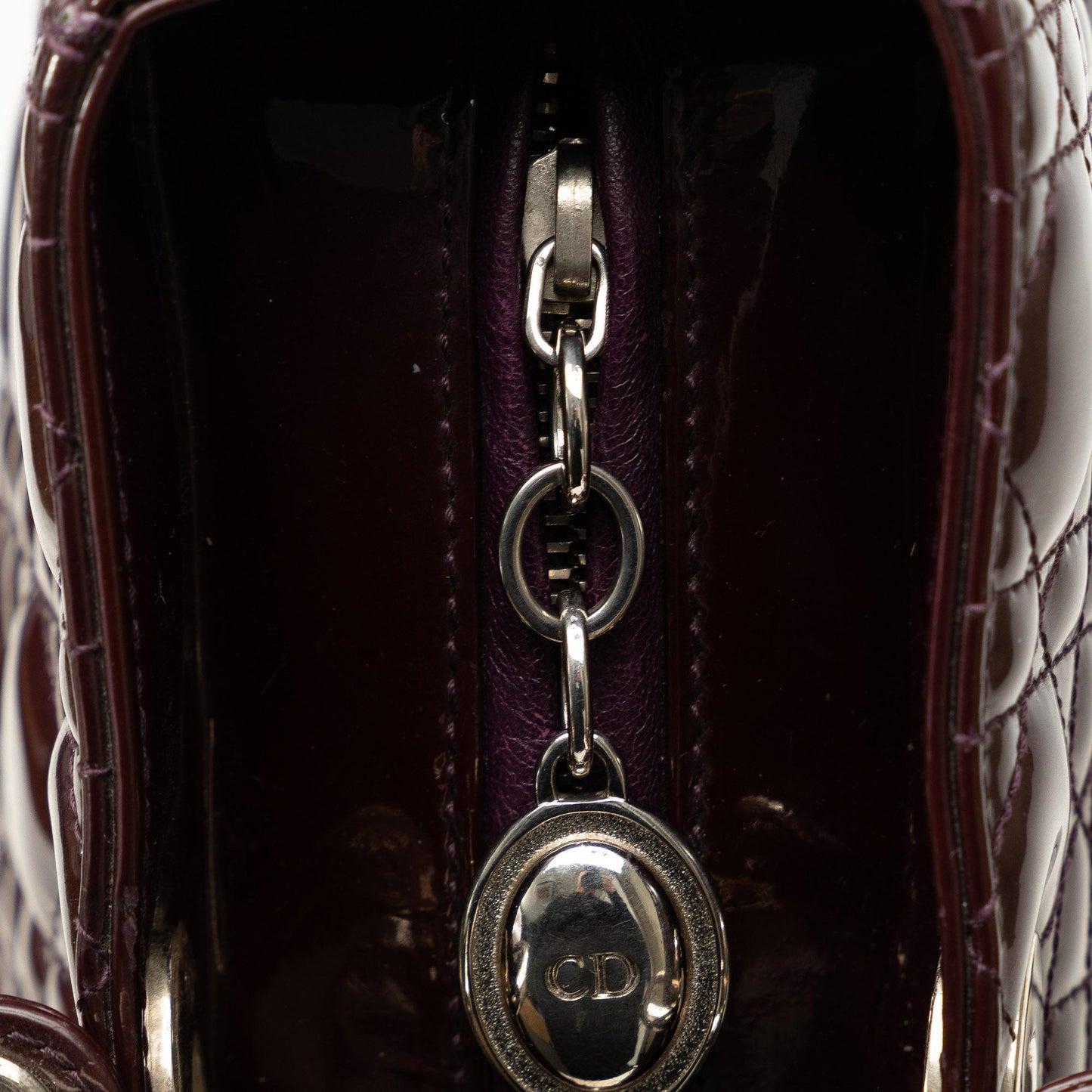 Dior Large Patent Cannage Lady Dior (SHG-LkCHAo)