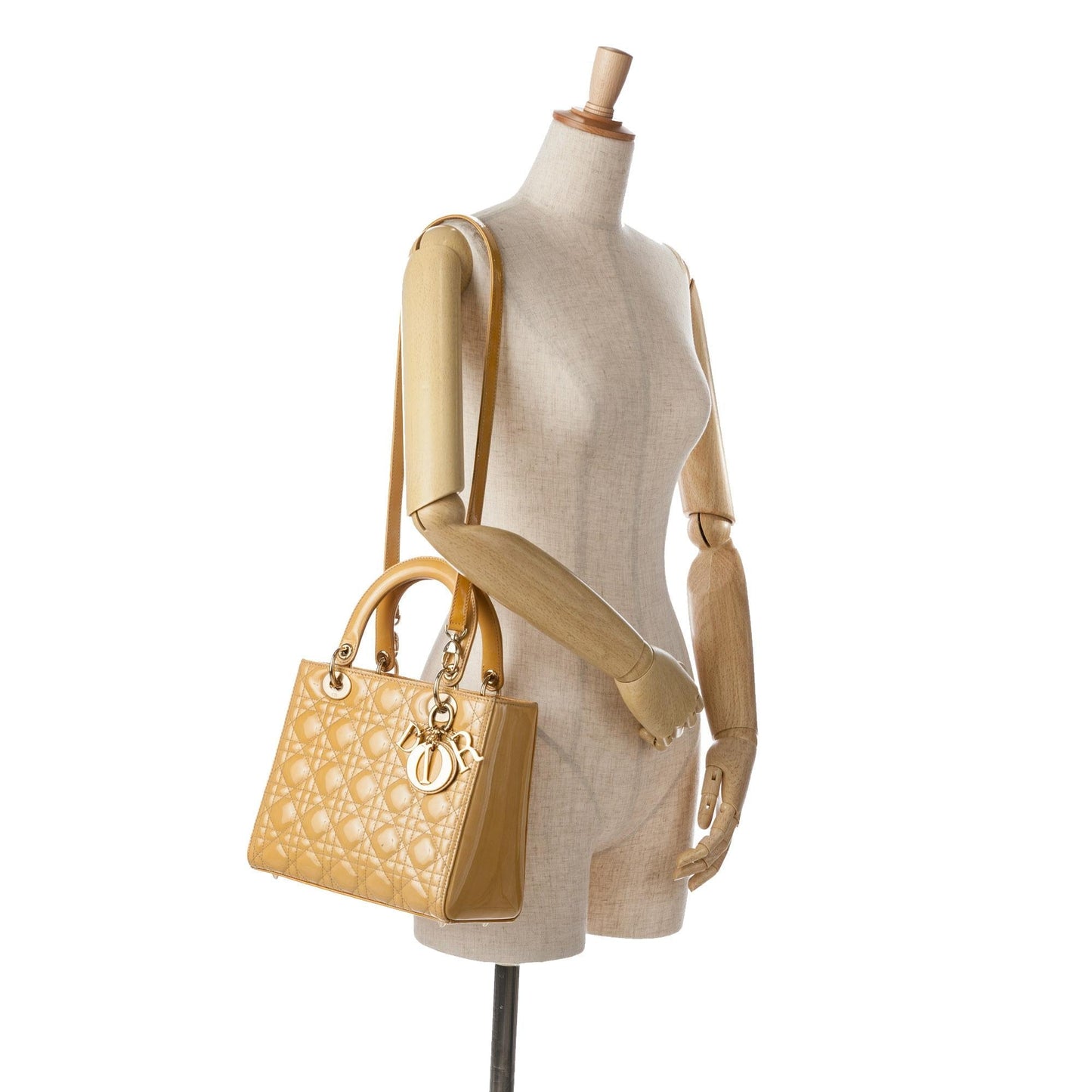 Dior Medium Patent Cannage Lady Dior (SHG-DddUfV)