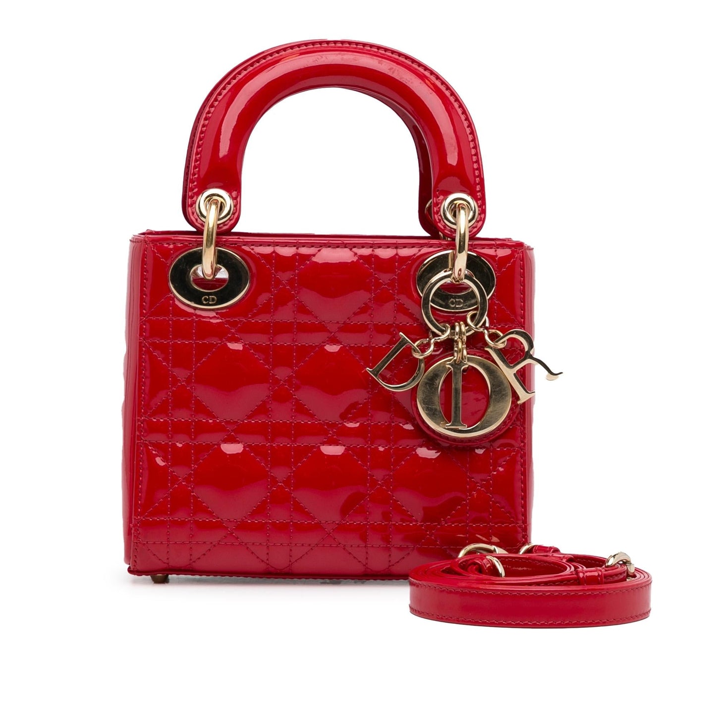 Dior Mini Patent Cannage Lady Dior (SHG-mq5mlX)