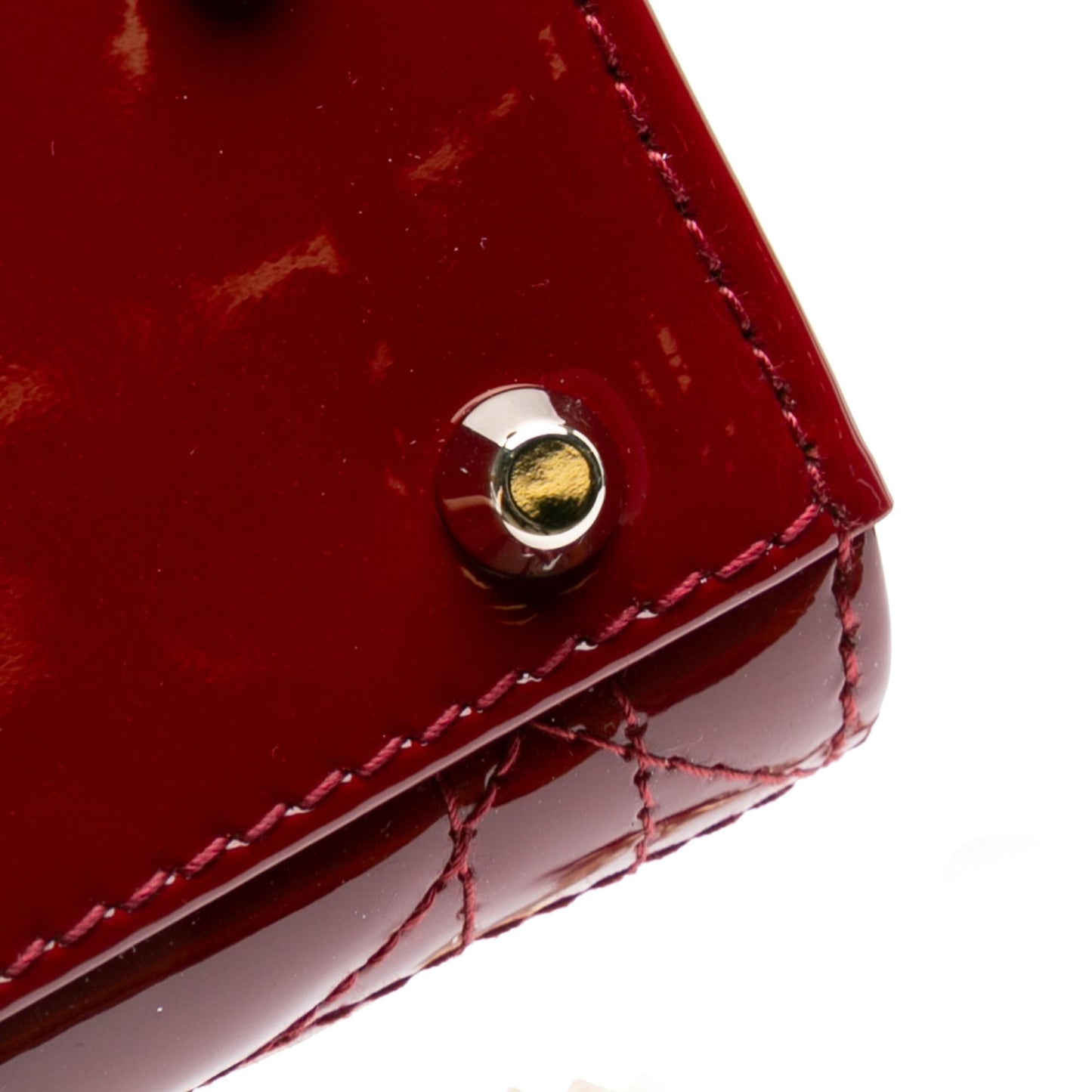 Dior Mini Patent Cannage Lady Dior (SHG-LSA7kd)