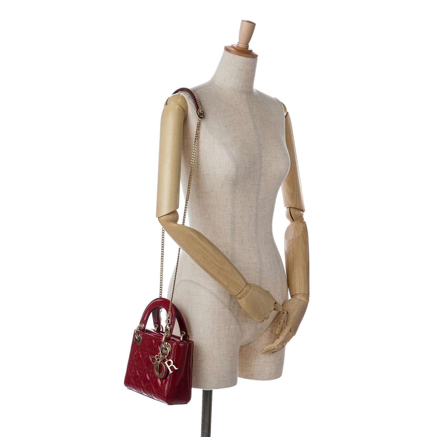 Dior Mini Patent Cannage Lady Dior (SHG-5cWfM7)