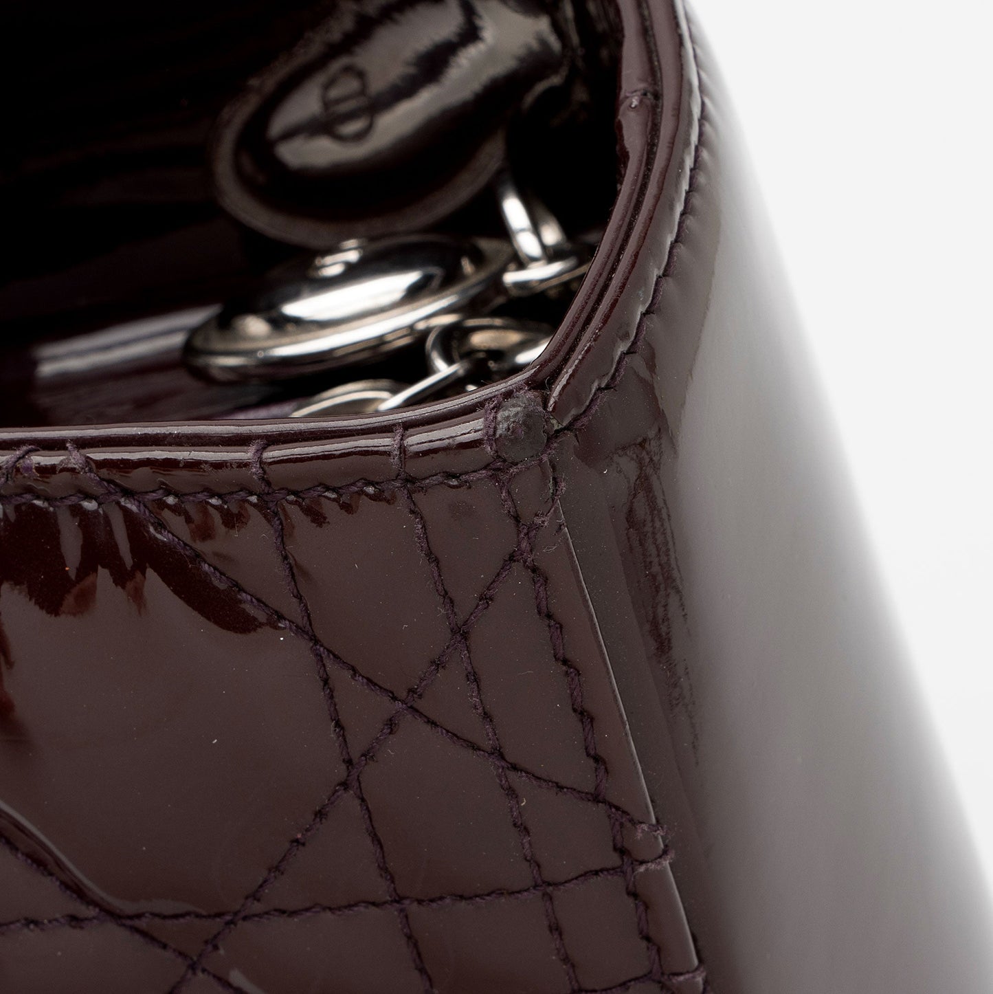 Dior Patent Leather Lady Dior Large Tote (SHF-5trAE8)