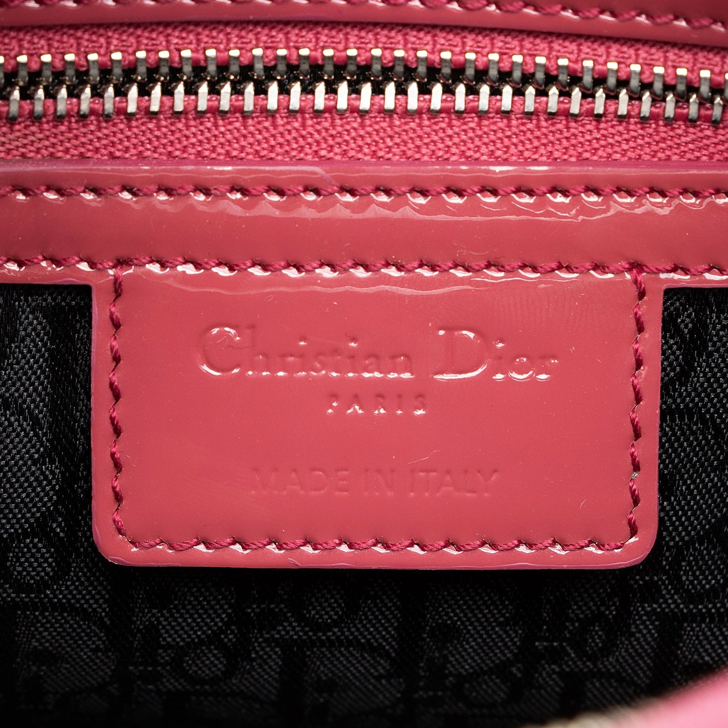 Dior Patent Leather Lady Dior Medium Tote (SHF-9SFjWH)