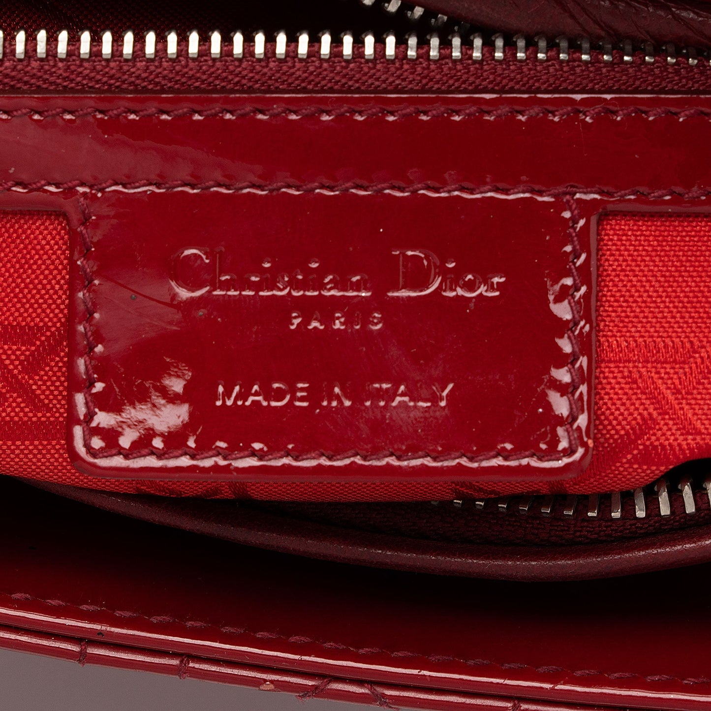 Dior Patent Leather Lady Dior Medium Tote (SHF-Wd5jCB)