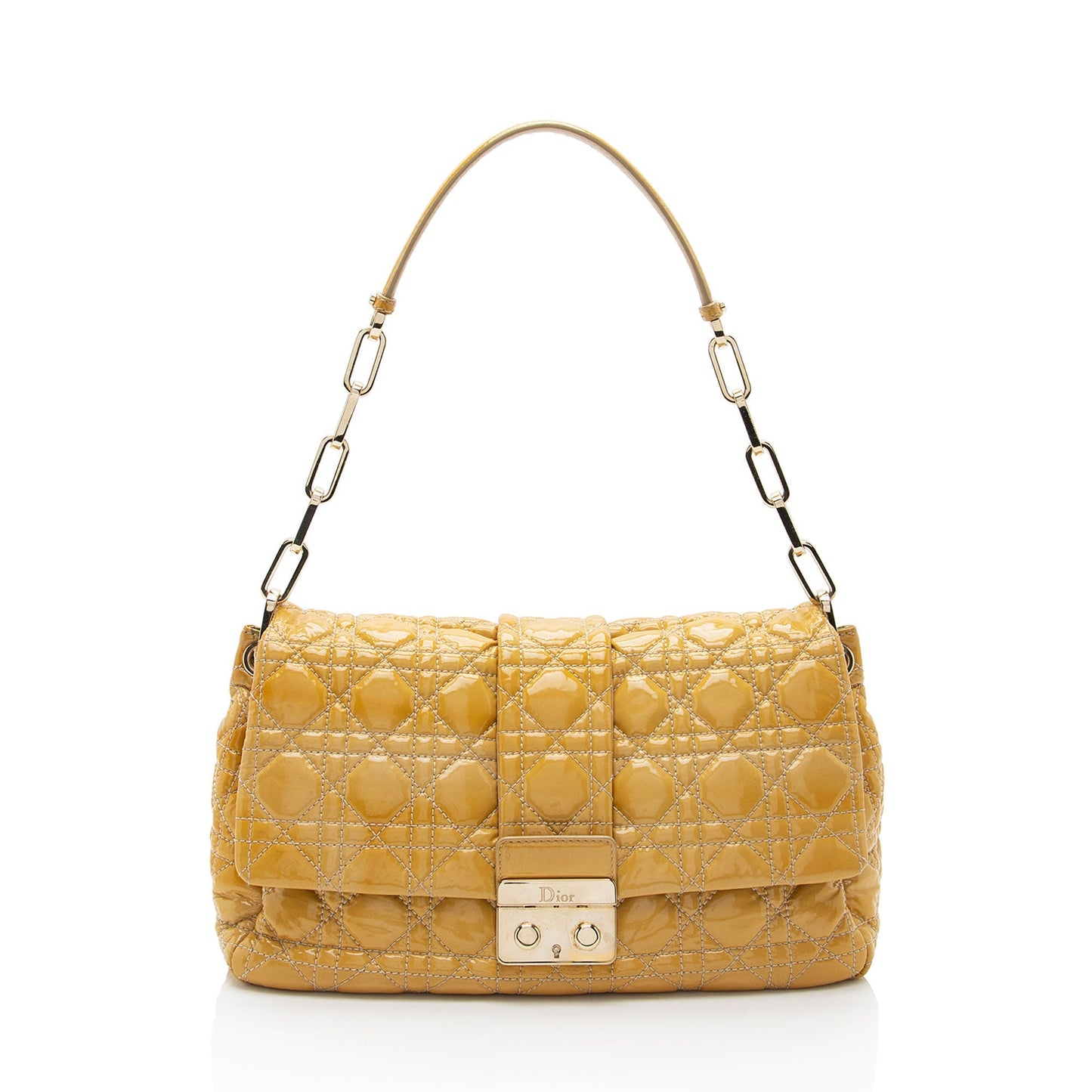 Dior Patent Leather New Lock Flap Bag (SHF-feTpMG)