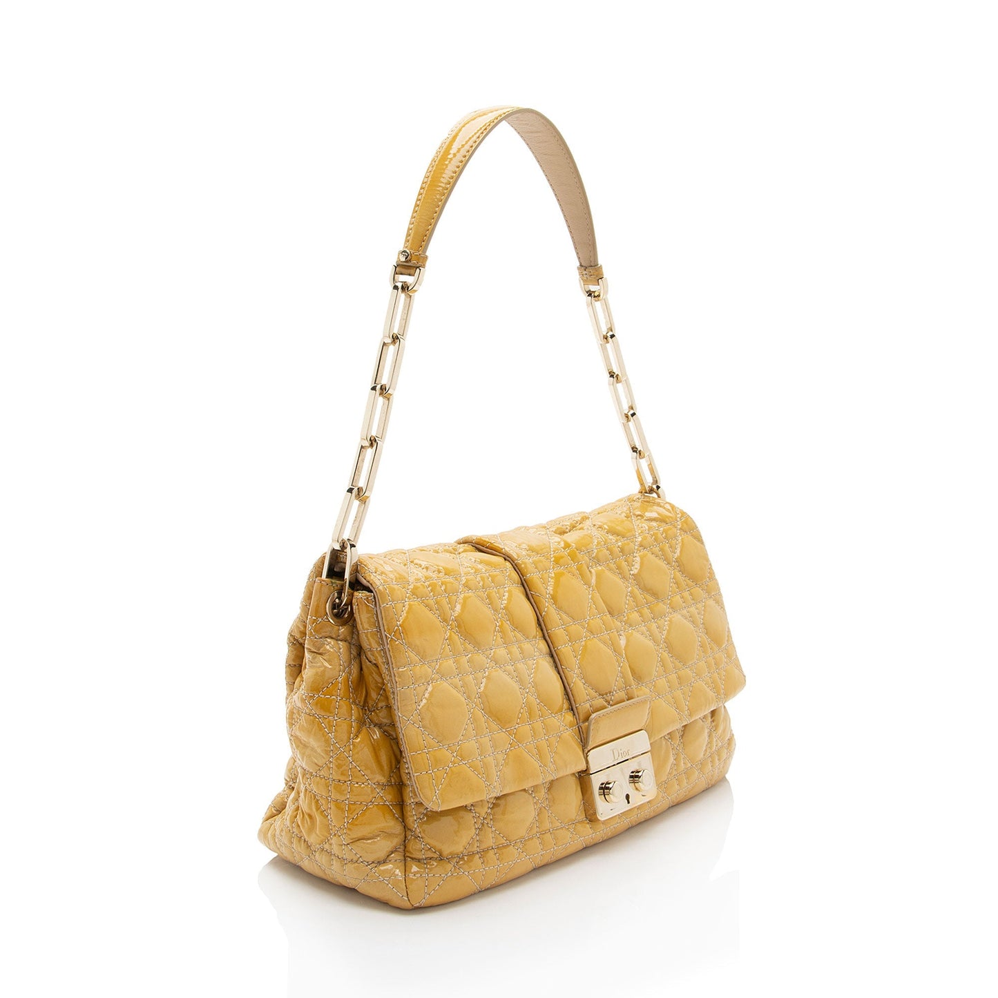 Dior Patent Leather New Lock Flap Bag (SHF-feTpMG)