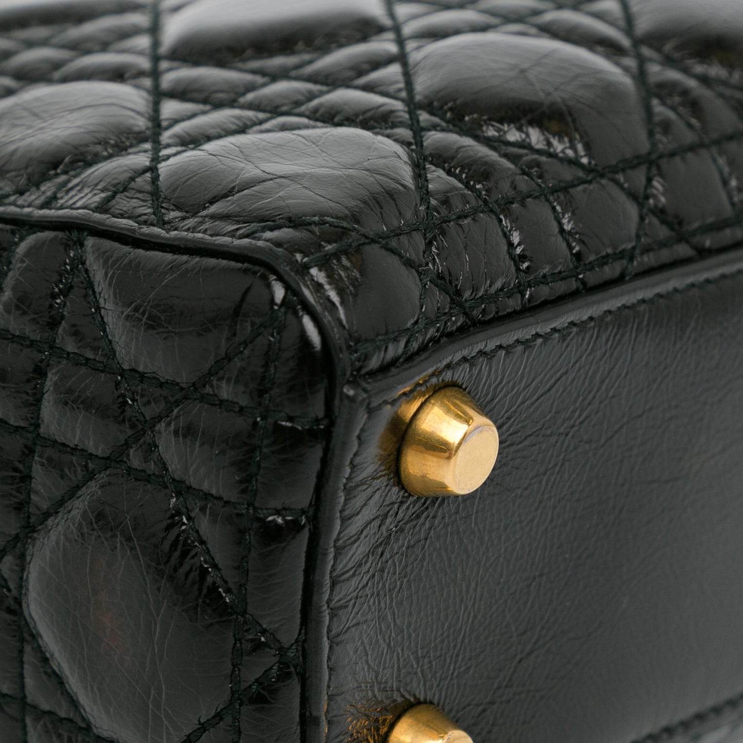 Dior Small Crinkled Patent Cannage Lucky Badges My Lady Dior (SHG-MjDnlI)