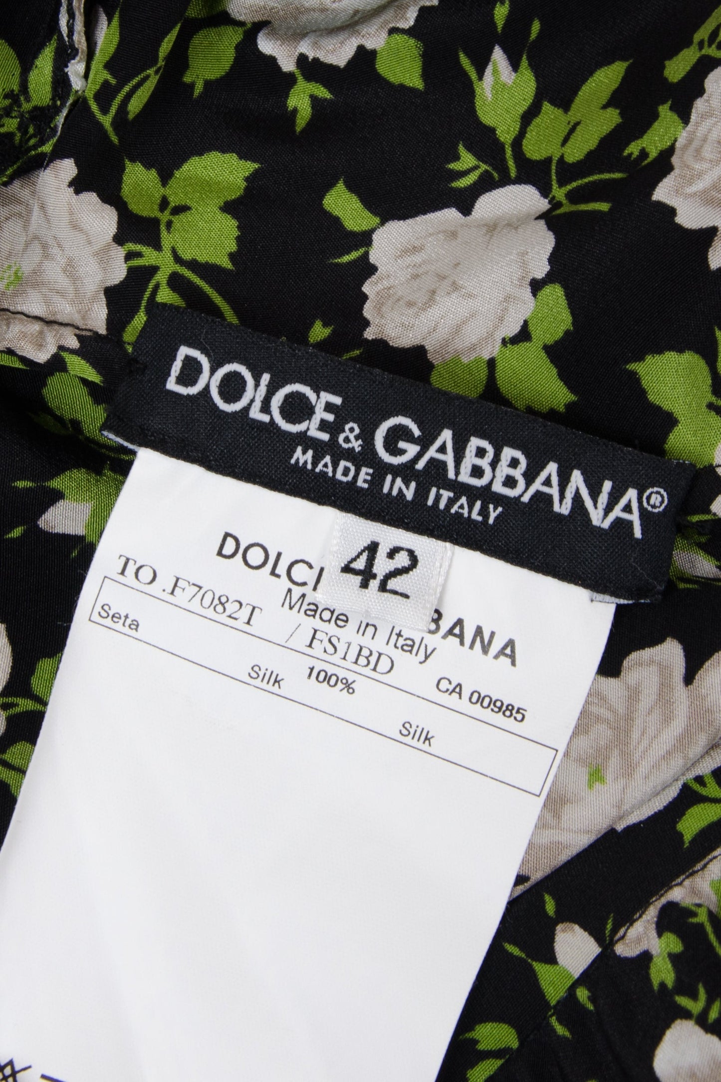 Silk Floral Puff Sleeve Zip Blouse