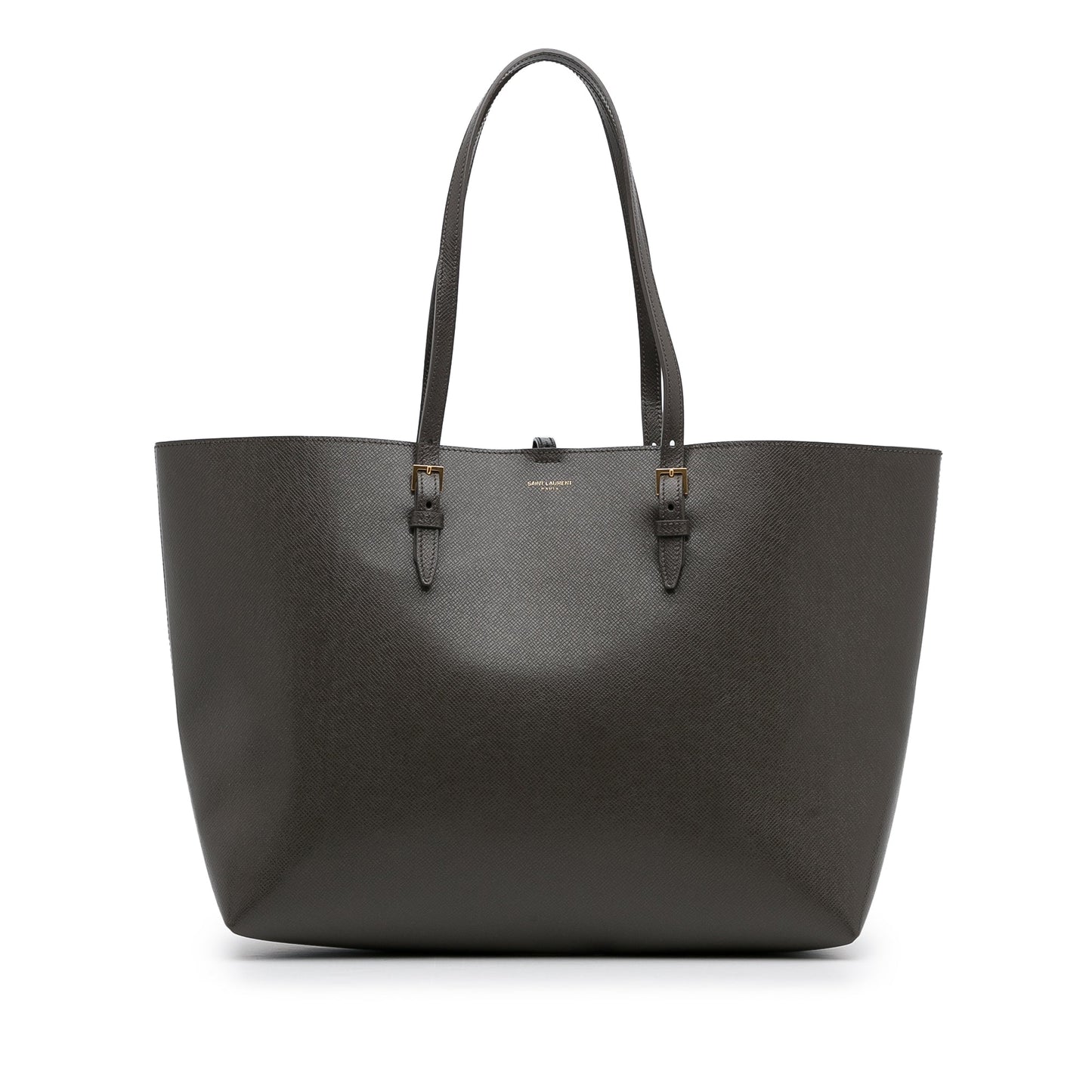 Gray YSL E/W Shopping Tote