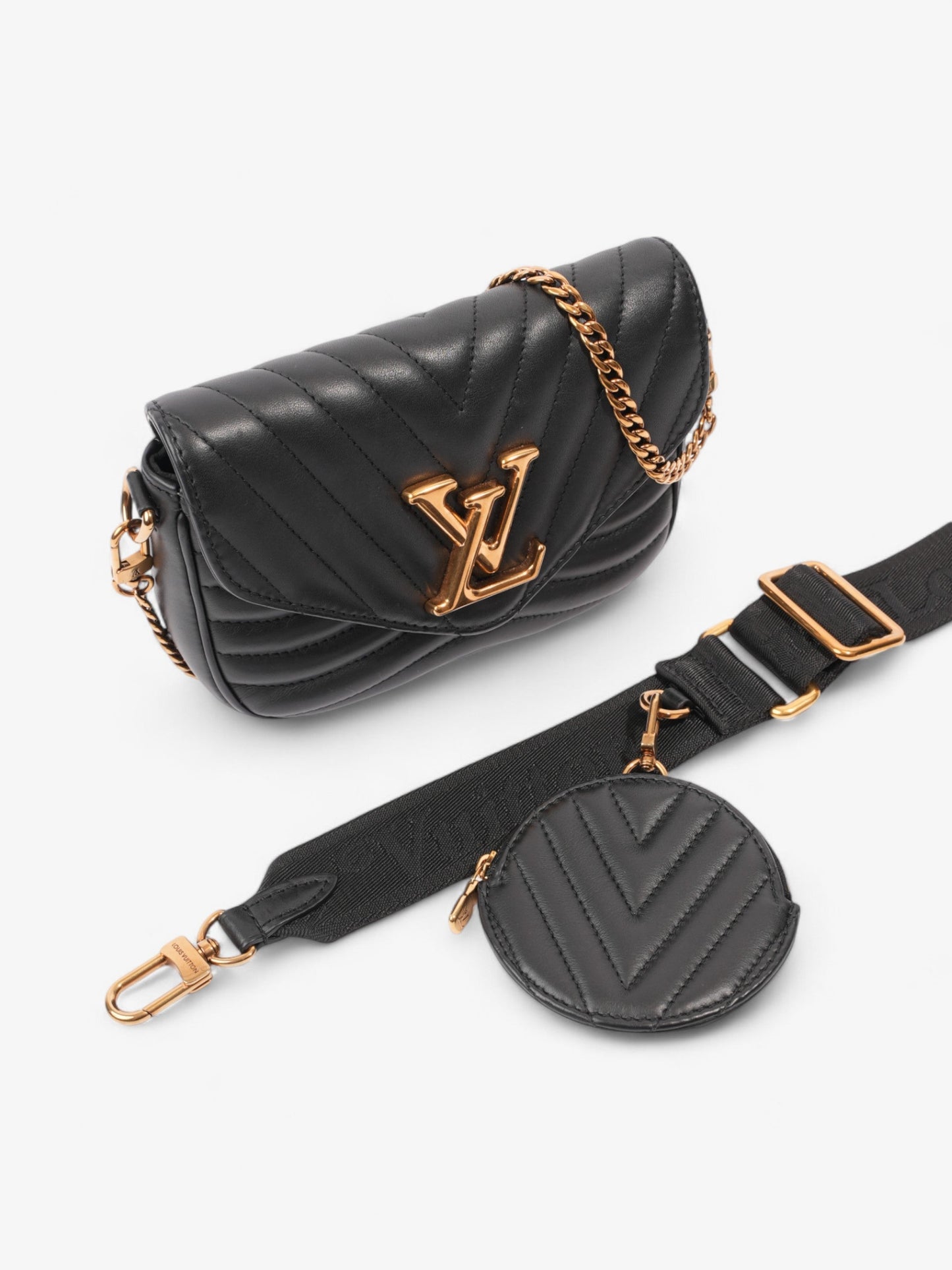 Louis Vuitton New Wave Multi-Pochette Black Leather