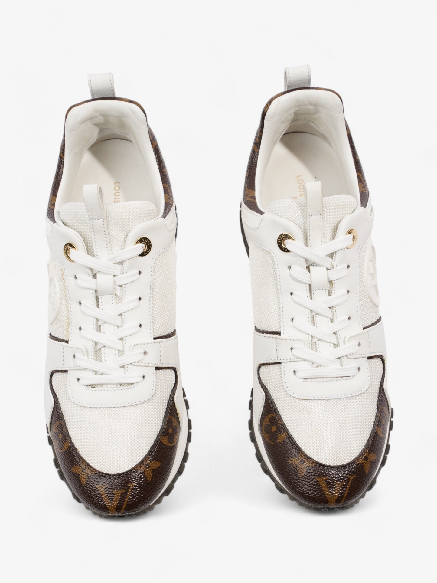 Louis Vuitton Run Away Sneakers White / Brown Monogram Mesh EU 37.5 UK 4.5