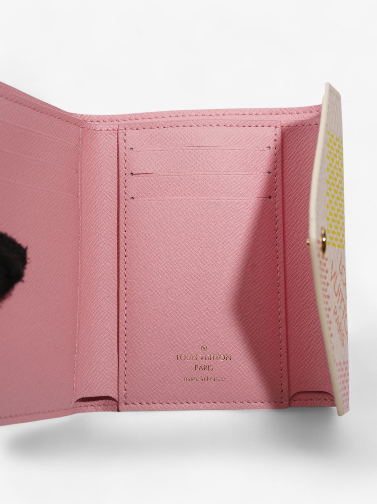 Louis Vuitton Victorine Tri-Fold Wallet Pink / Peach / Yellow Canvas