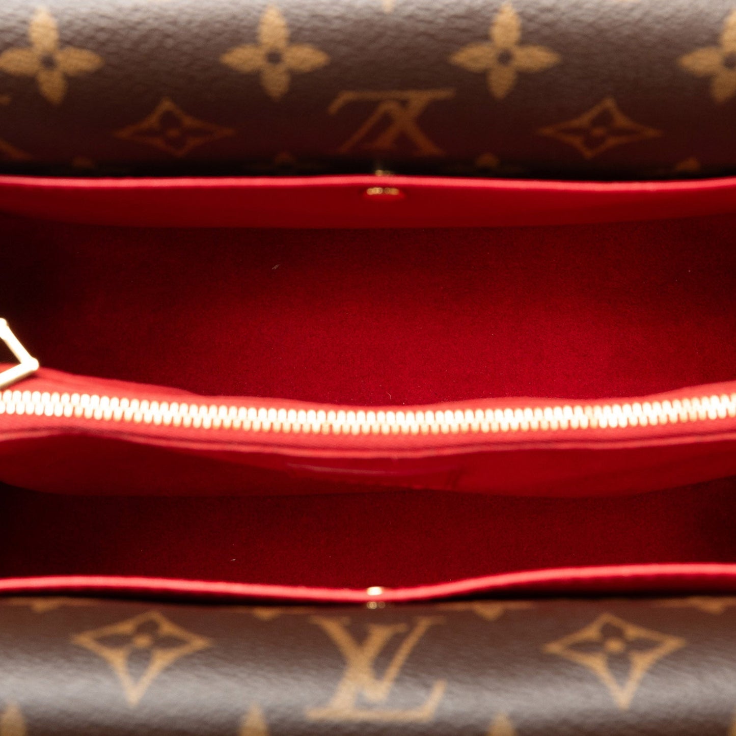 Red Louis Vuitton Monogram Double V Satchel