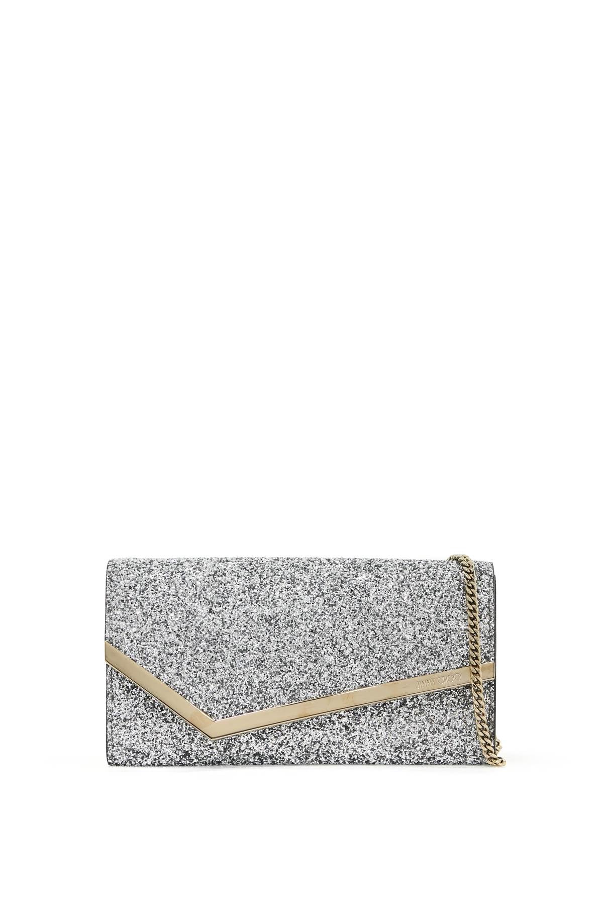 Jimmy Choo Glittered Emmie Clutch Women