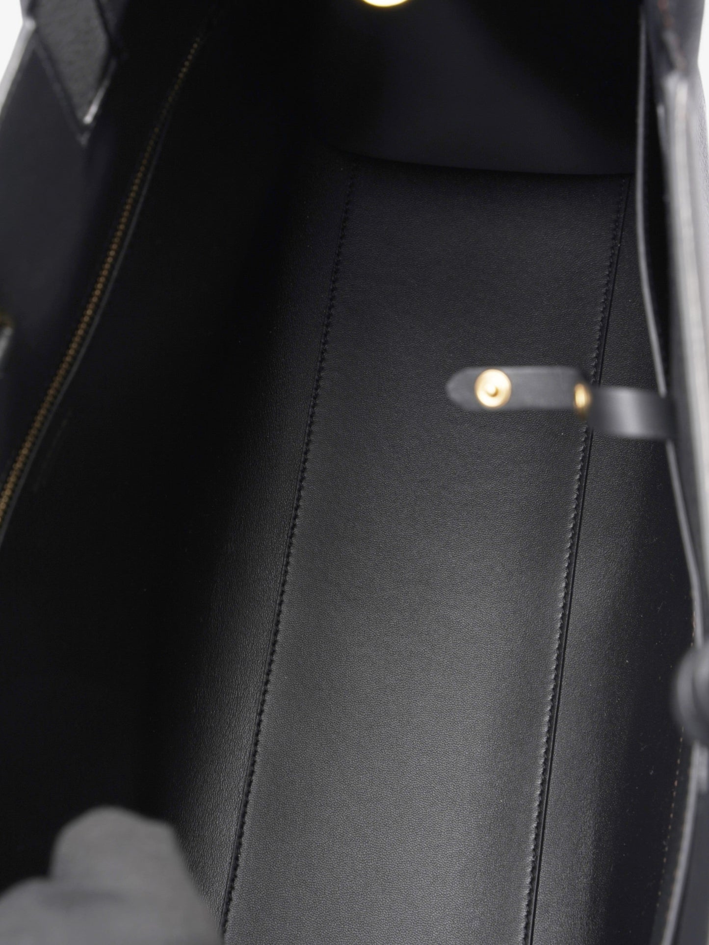 Burberry TB Tote Black Grained Leather Medium