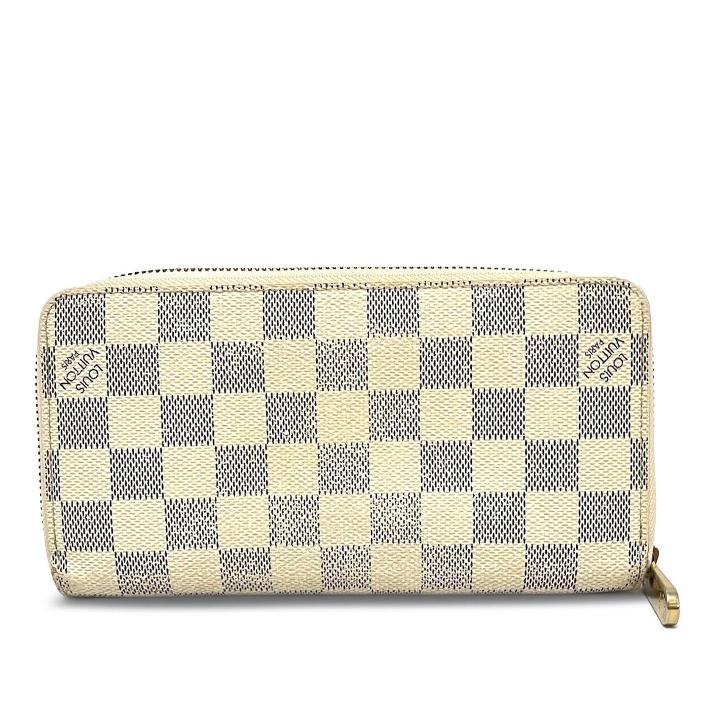 White Louis Vuitton Damier Azur Zippy Wallet