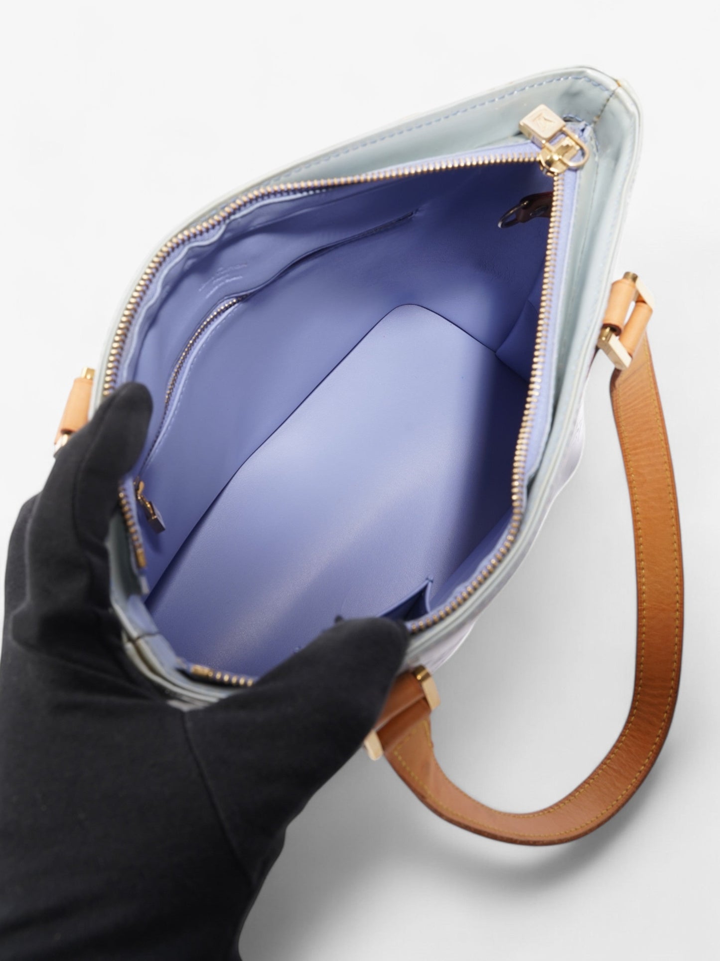 Louis Vuitton Houston Monogram Vernis / Pale Blue Vernis Leather